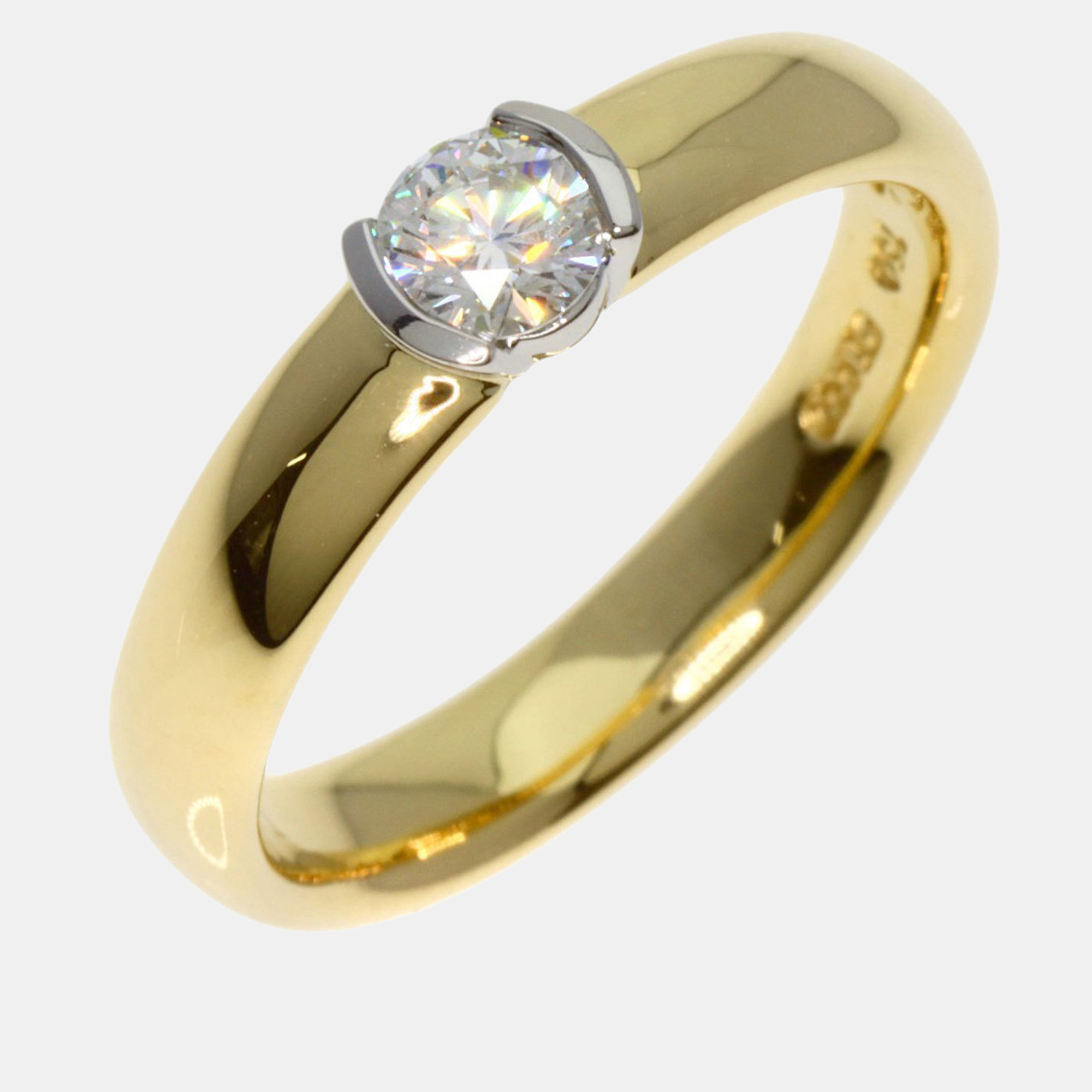 

Tiffany & Co. 18K Yellow Gold and Diamond Etoile Band Ring EU 49