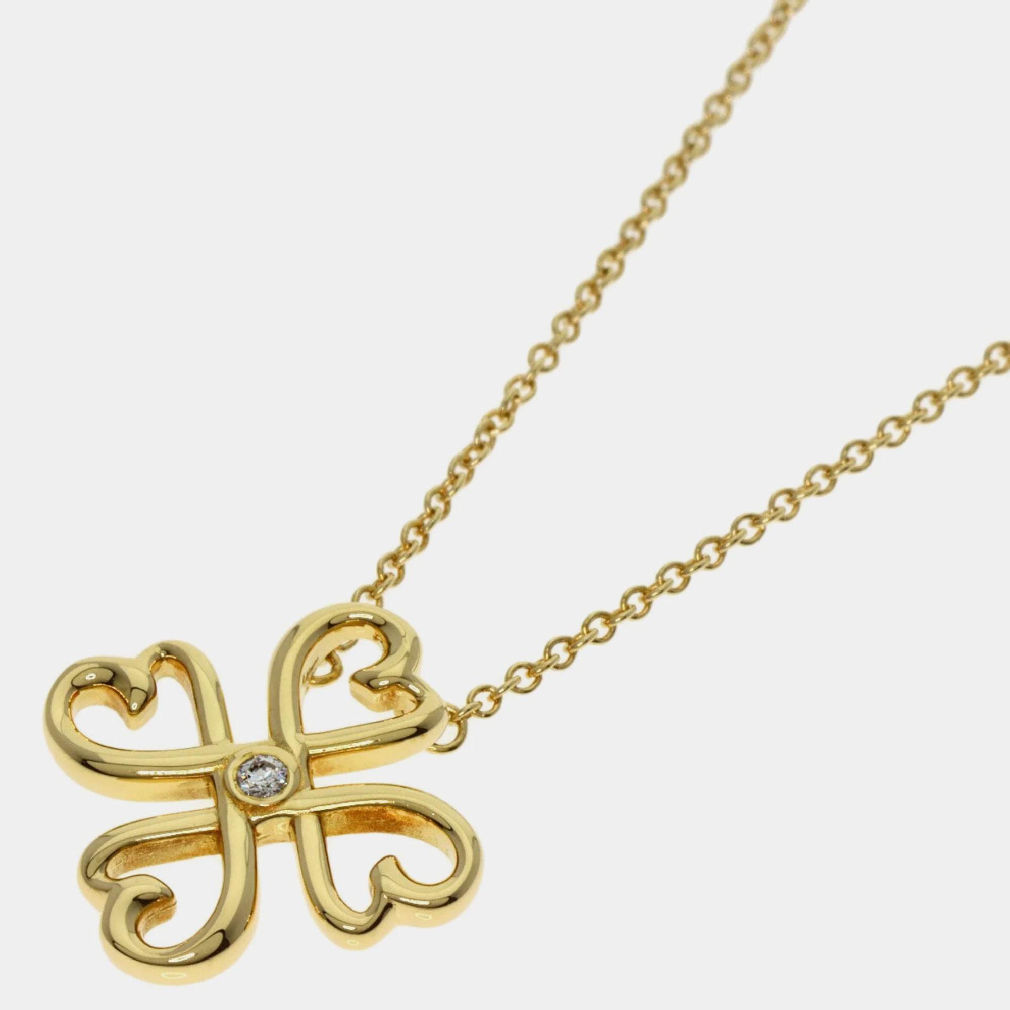 

Tiffany & Co. 18K Yellow Gold and Diamond Paloma Picasso Loving Heart Pendant Necklace