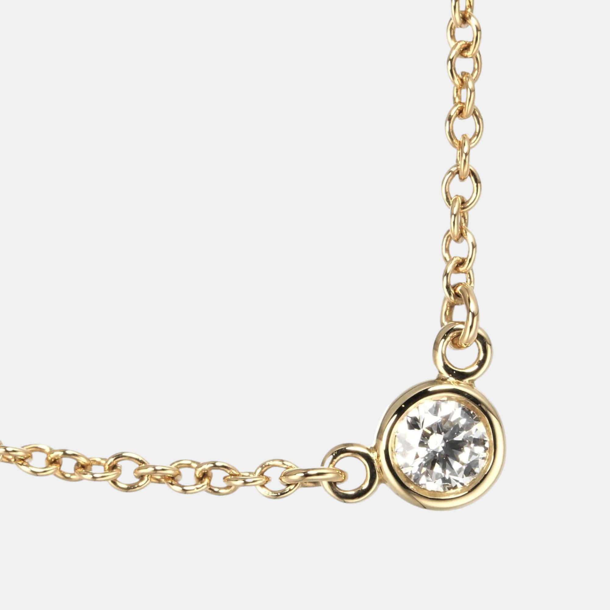 

Tiffany & Co. Elsa Peretti Diamonds By The Yard 18K Yellow Gold Diamond Necklace