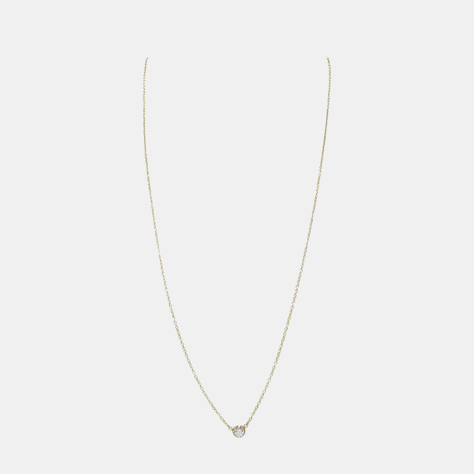 

Tiffany & Co. Elsa Peretti Diamonds By The Yard 18K Yellow Gold Diamond Necklace