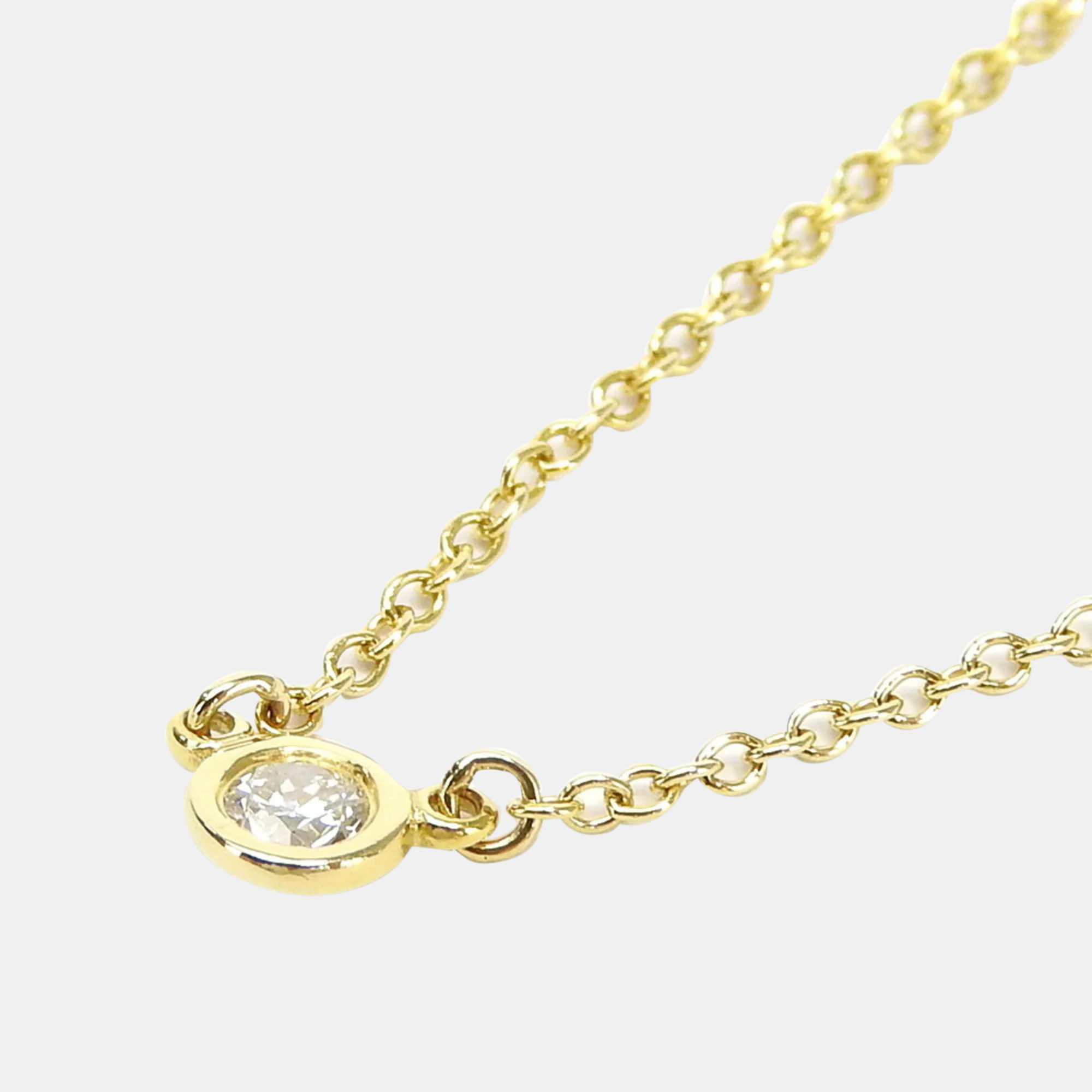 

Tiffany & Co. 18K Yellow Gold and Diamond Elsa Peretti Diamonds By The Yard Pendant Necklace