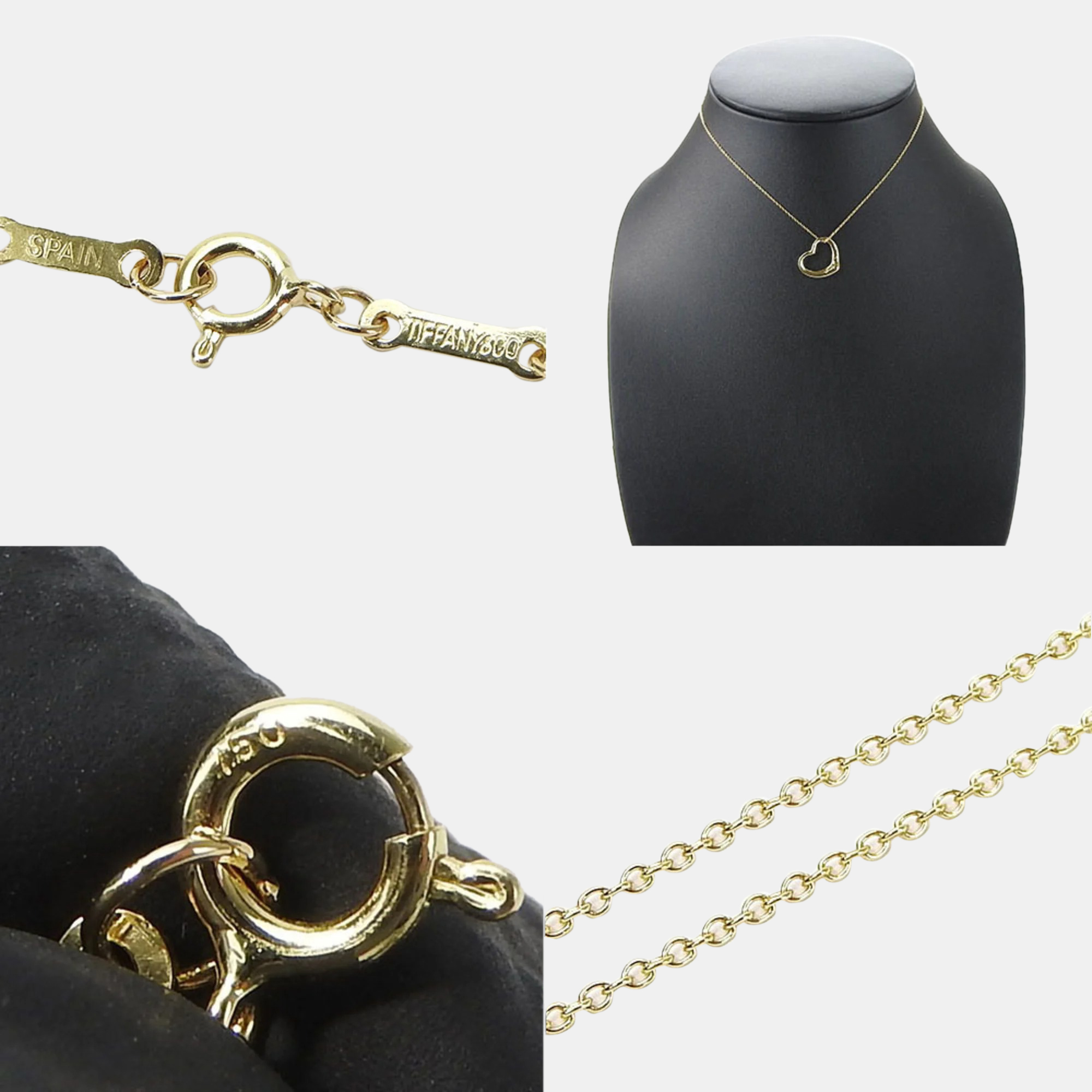 

Tiffany & Co. 18K Yellow Gold Elsa Peretti Open Heart Pendant Necklace