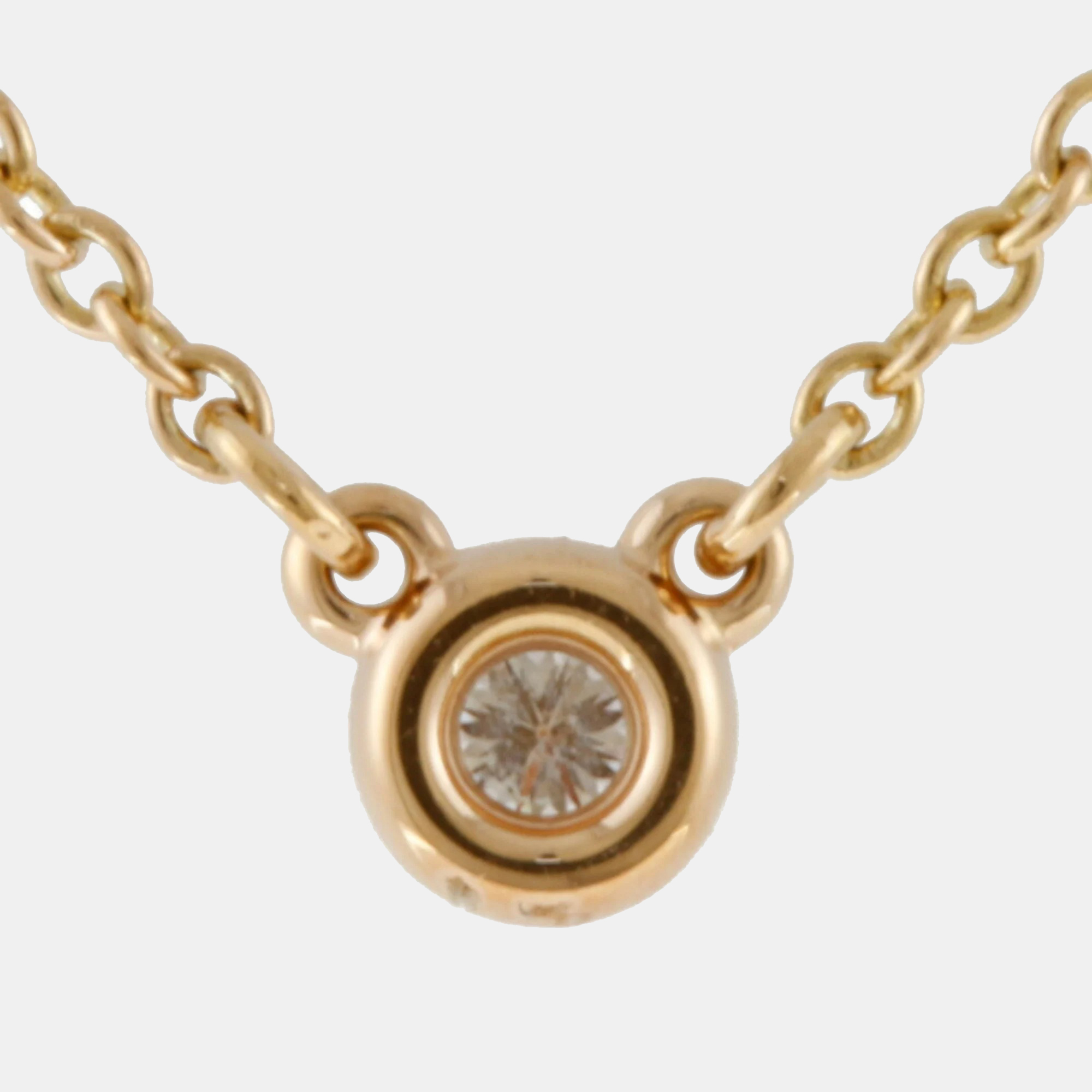 

Tiffany & Co. 18K Rose Gold and Diamond Elsa Peretti Diamonds by the Yard Pendant Necklace