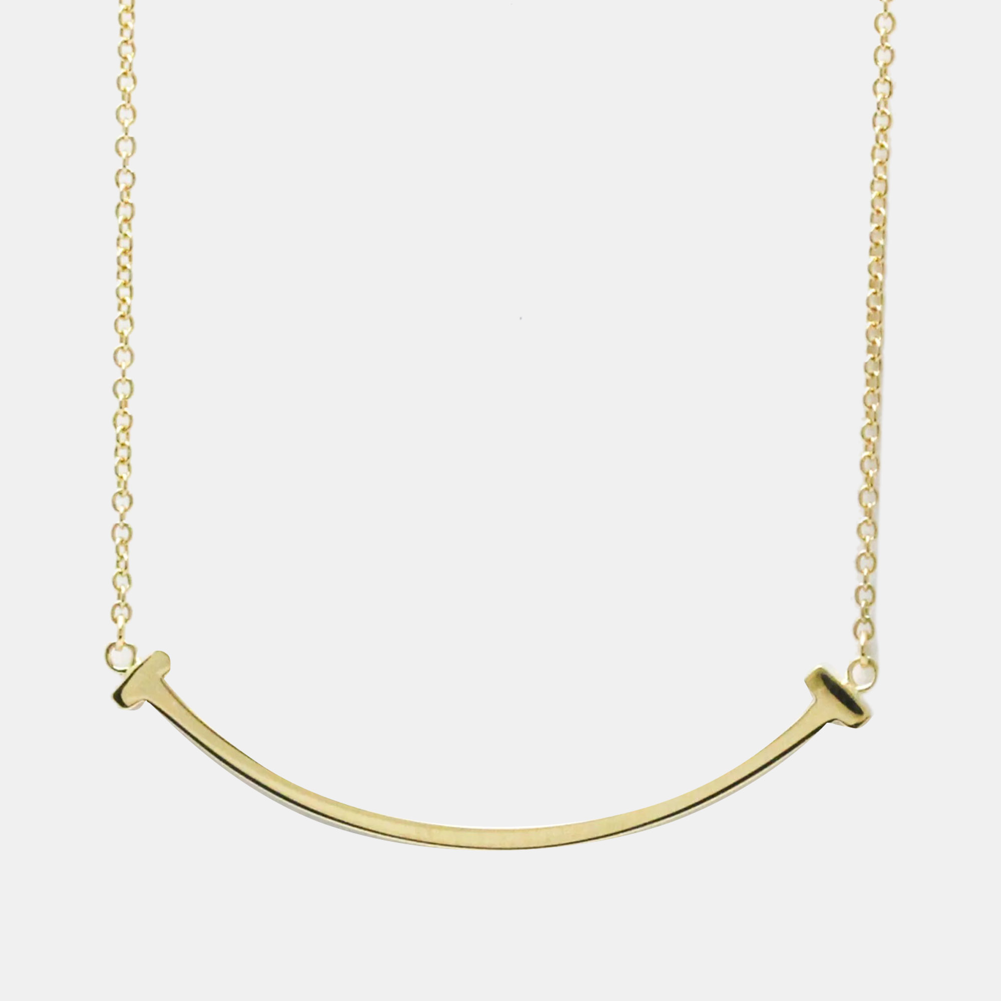 

Tiffany & Co. 18K Yellow Gold T Smile Pendant Necklace
