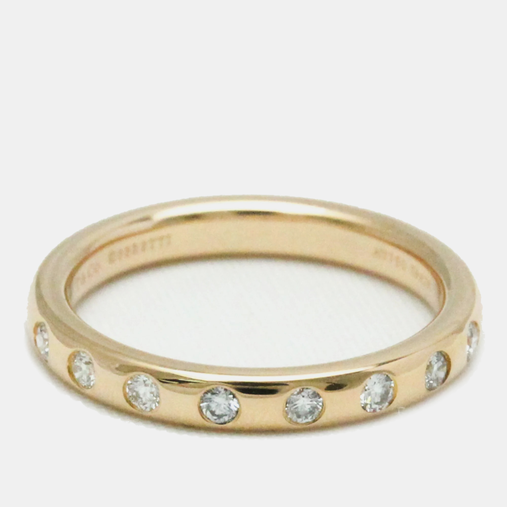 

Tiffany & Co. 18K Rose Gold 0.16 ct Diamonds Elsa Peretti Stacking Ring EU 49