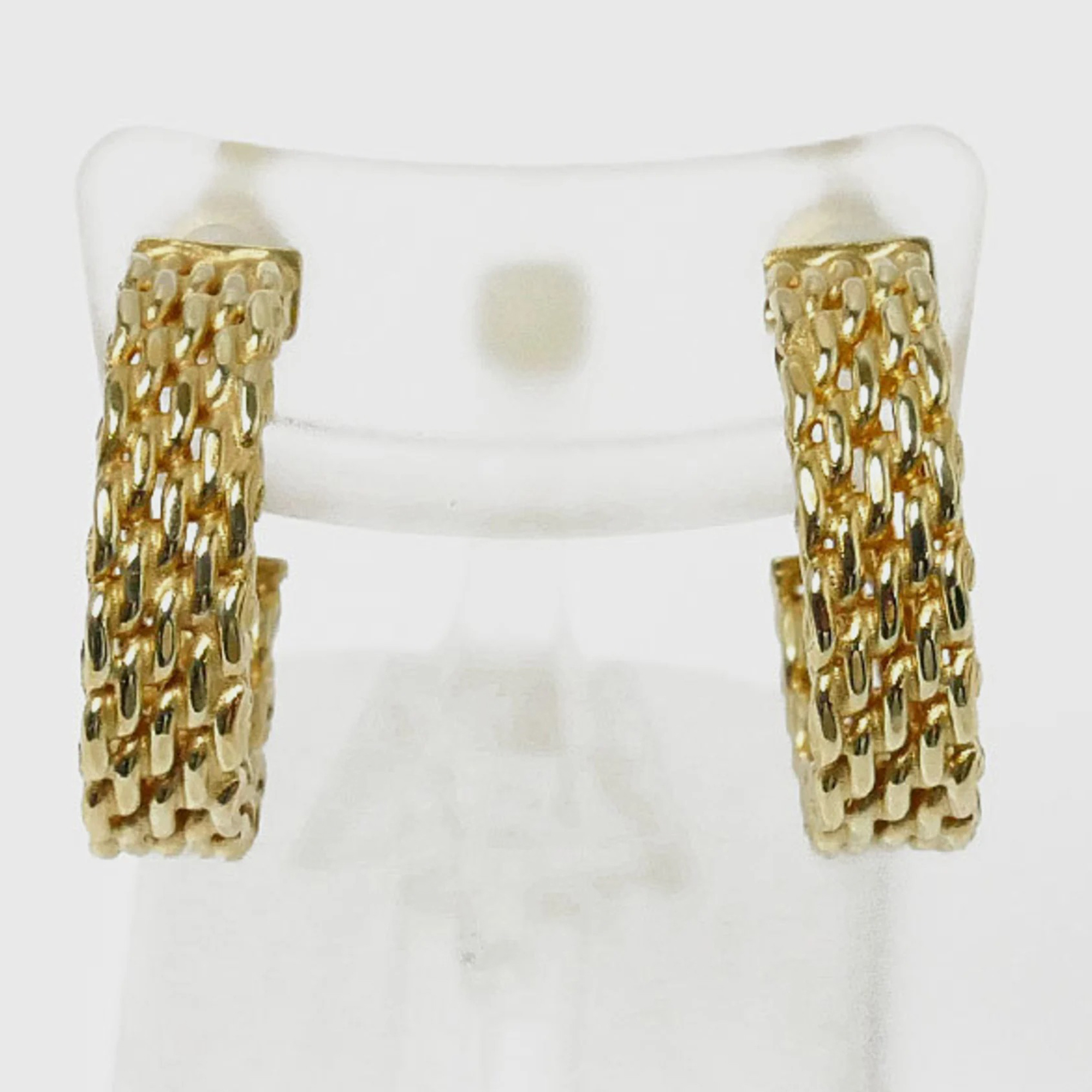 

Tiffany & Co. 18K Yellow Gold Somerset Mesh Hoop Earrings