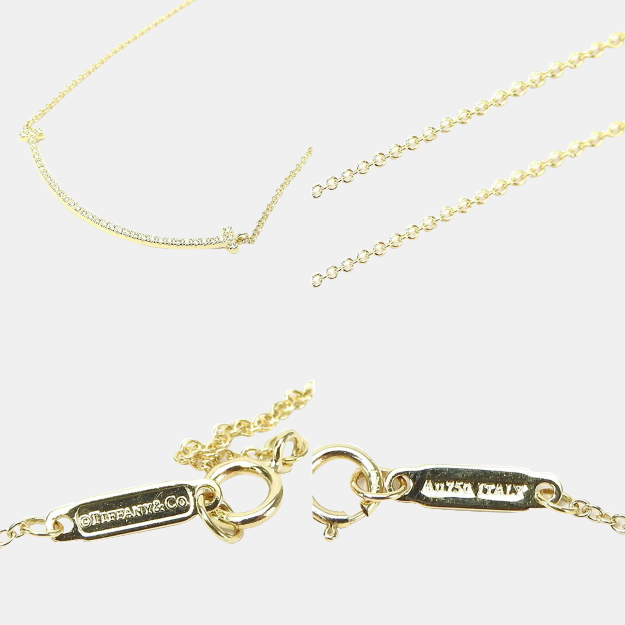 

Tiffany & Co. 18K Yellow Gold T Smile Pendant Necklace