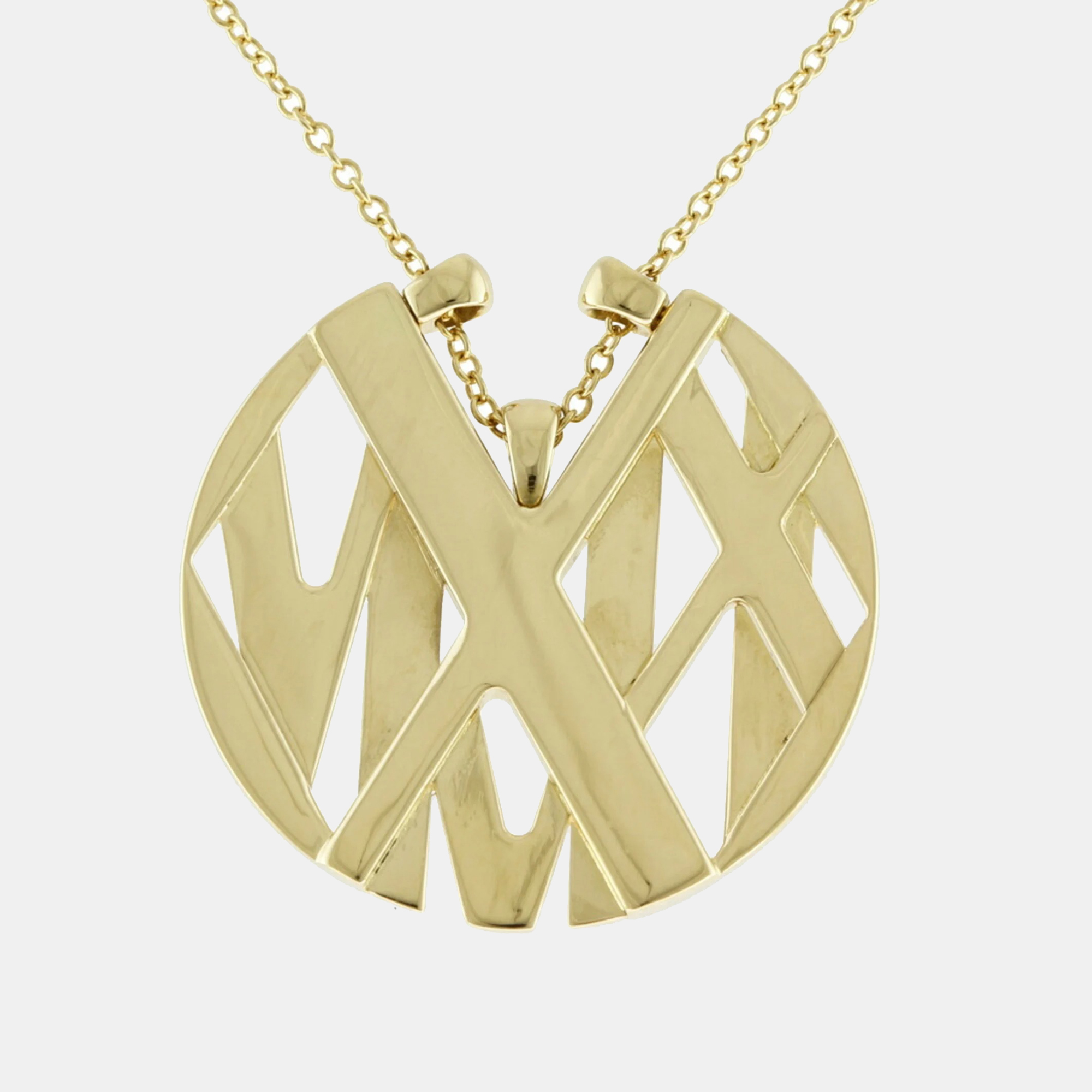 

Tiffany & Co. 18K Yellow Gold Round Atlas Pendant Necklace