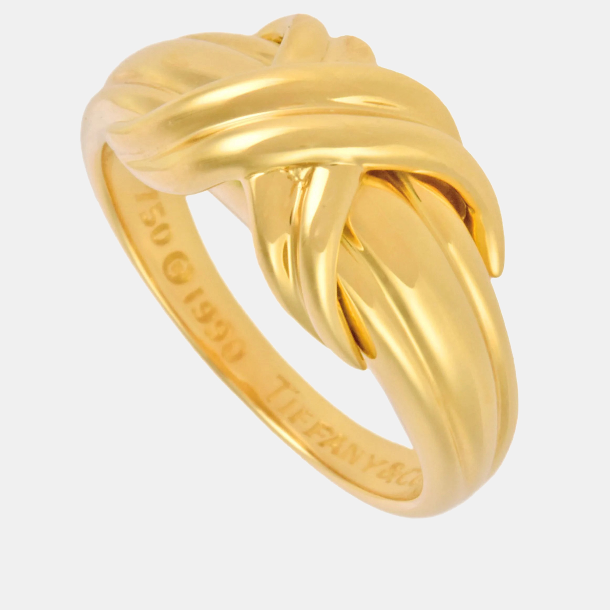 

Tiffany & Co. 18K Yellow Gold Tiffany Signature Band Ring EU 52