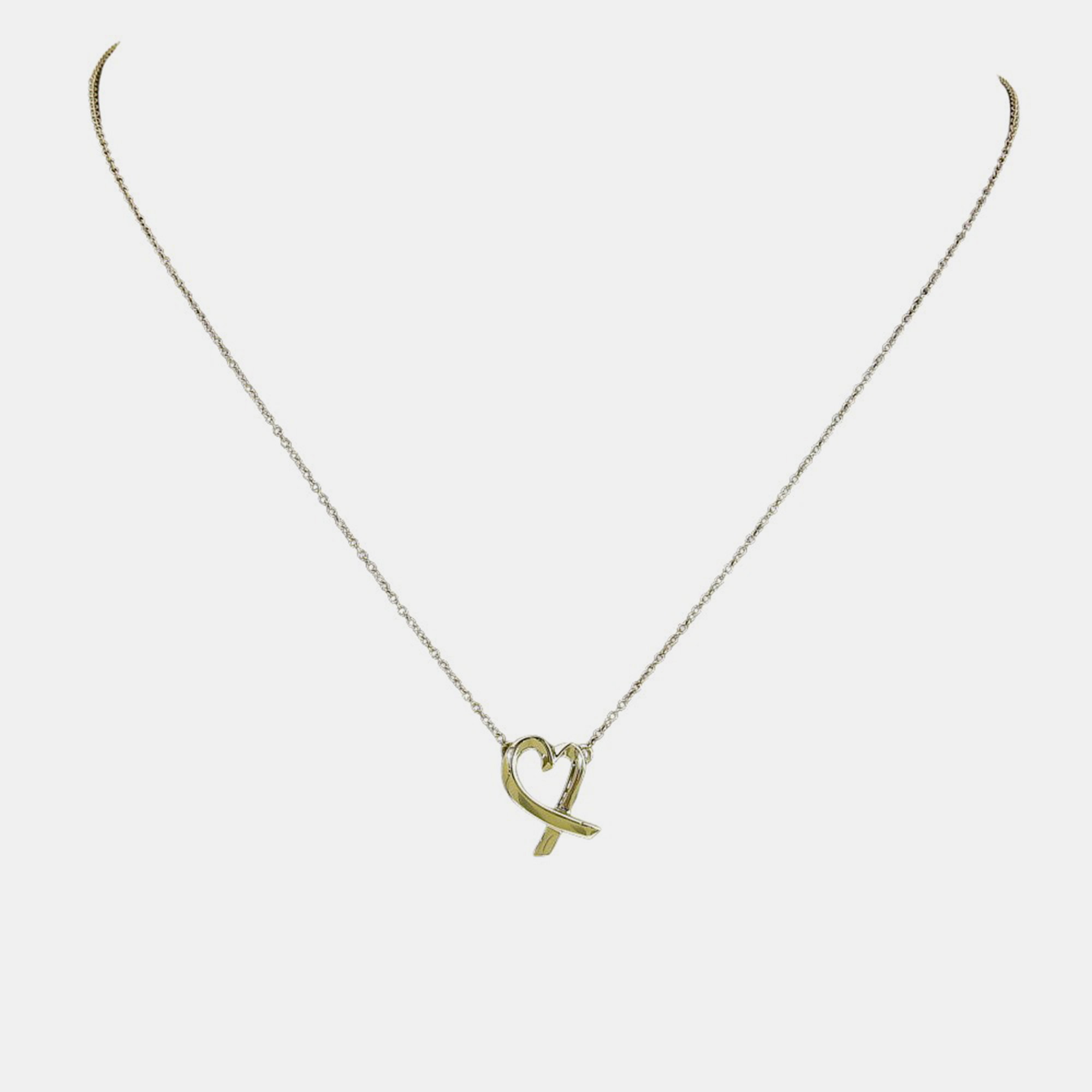 Pre-owned Tiffany & Co 18k Yellow Gold Loving Heart Necklace