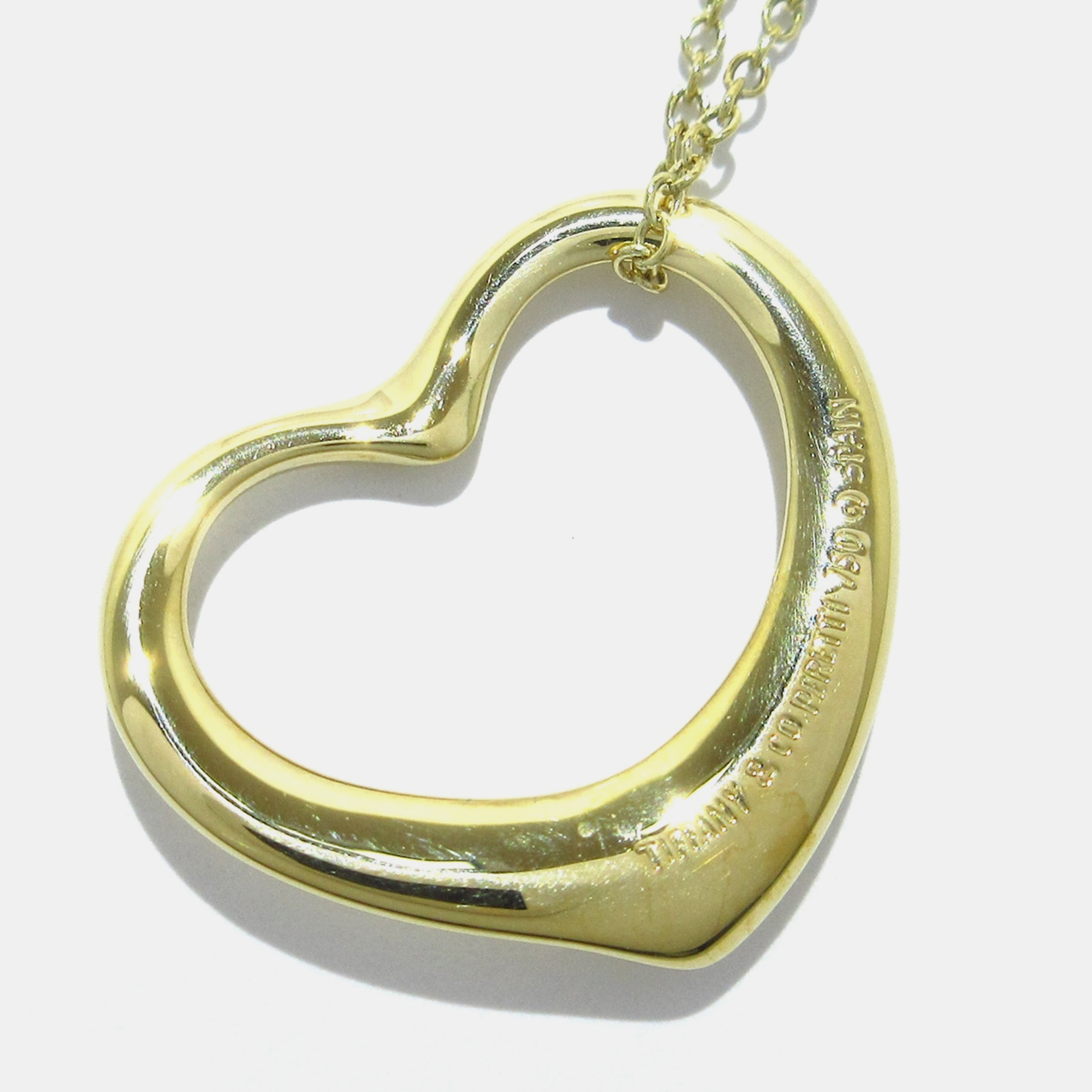 

Tiffany & Co. 18K Yellow Gold Open Heart Necklace