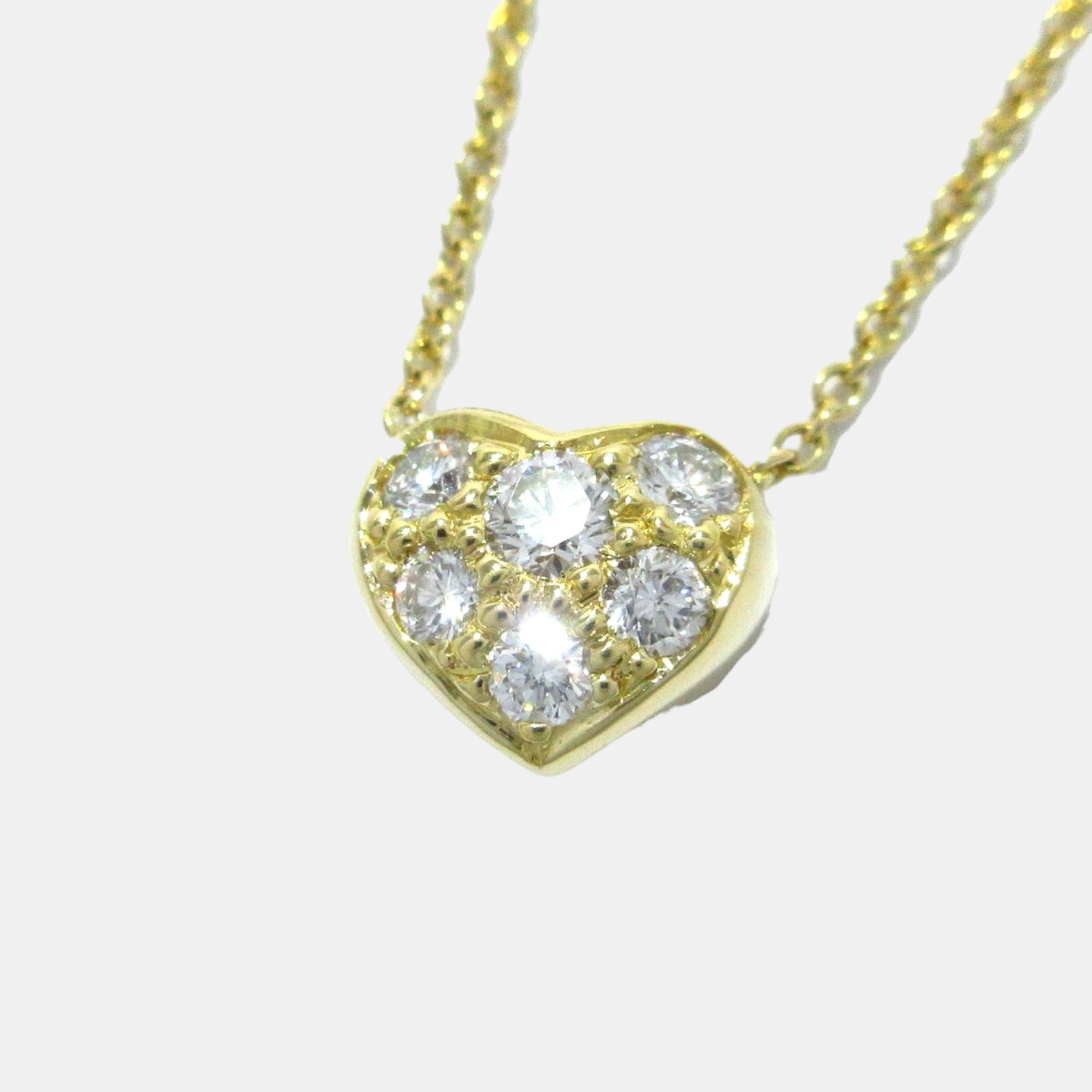 

Tiffany & Co 18K Yellow Gold Diamond Heart Necklace