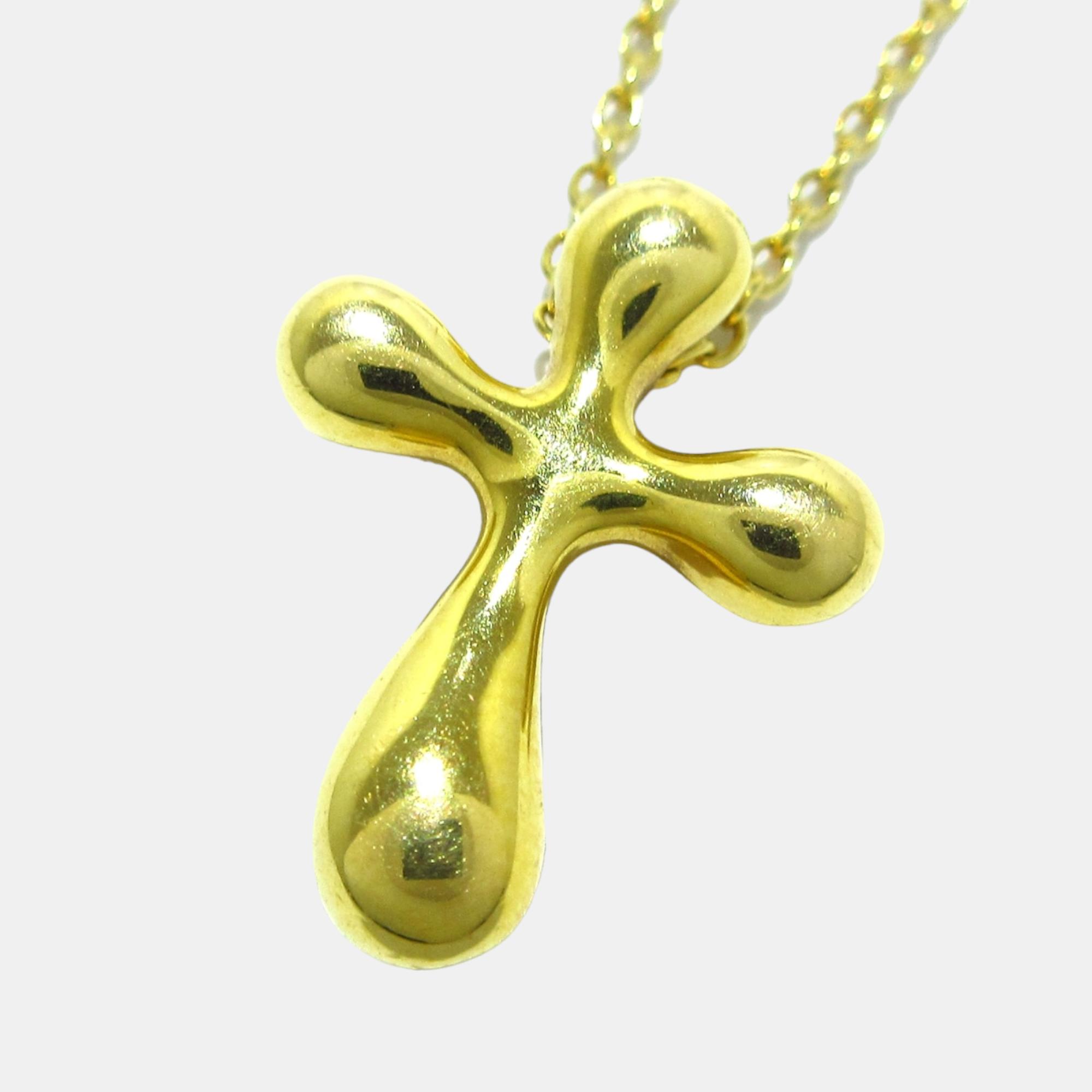 

Tiffany & Co 18K Yellow Gold Cross Necklace