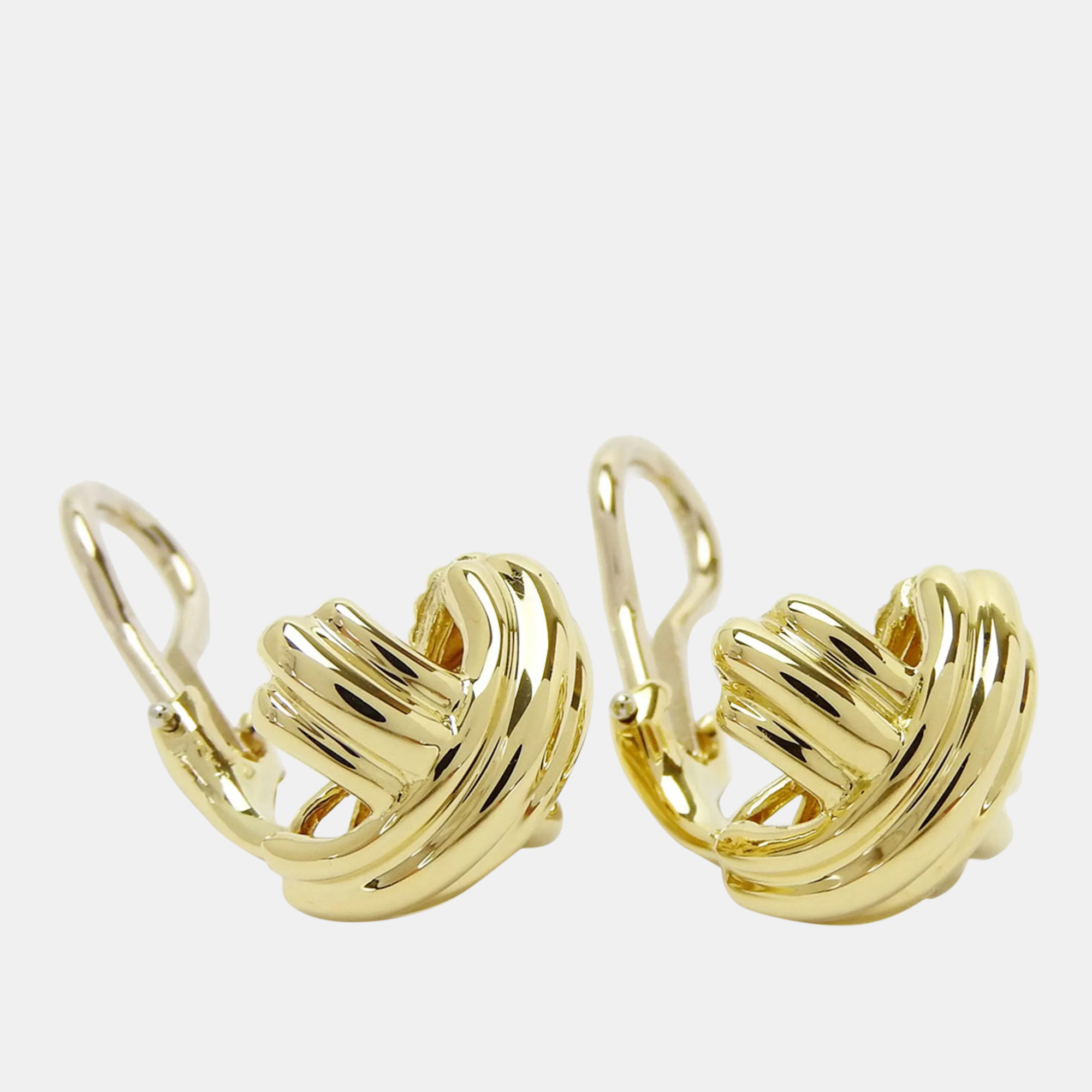 

Tiffany & Co. 18K Yellow Gold Signature X Earclips