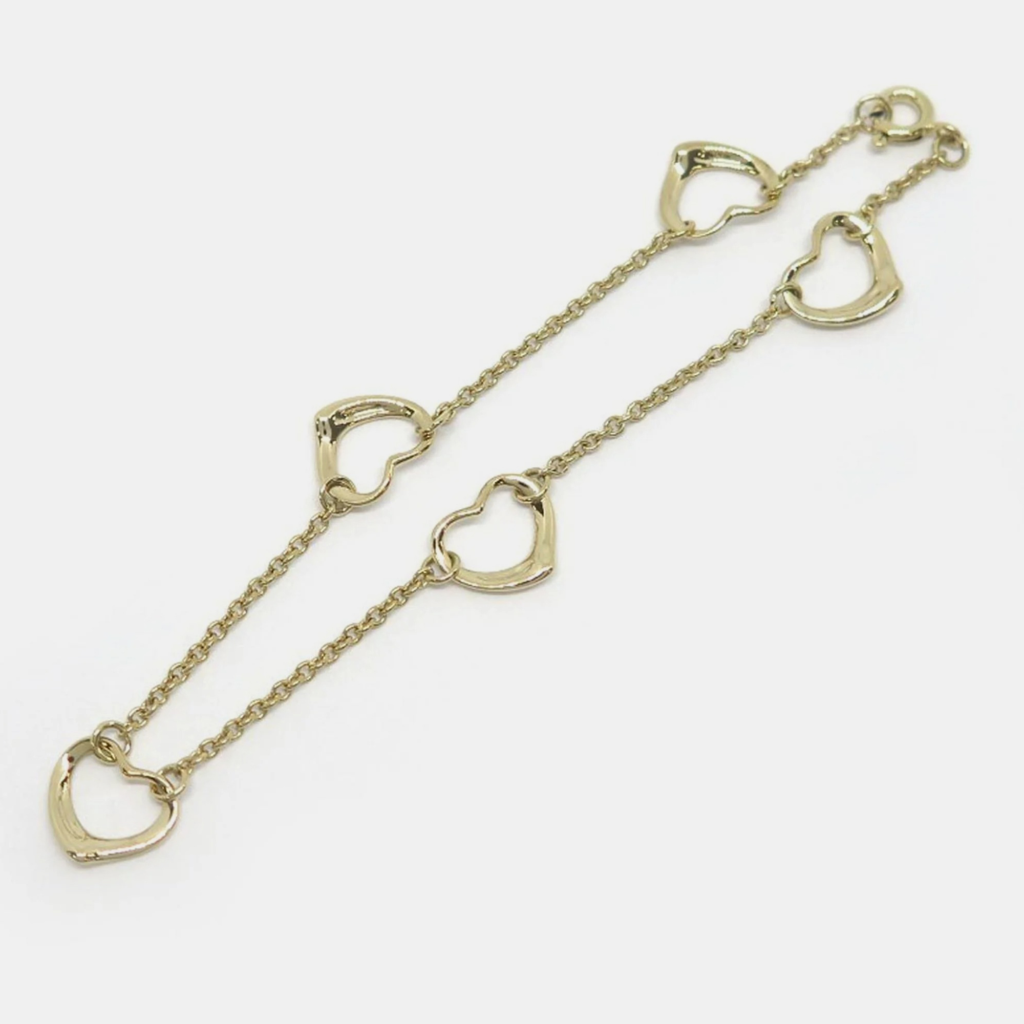 

Tiffany & Co. 18K Yellow Gold Elsa Peretti Open Heart Station Bracelet