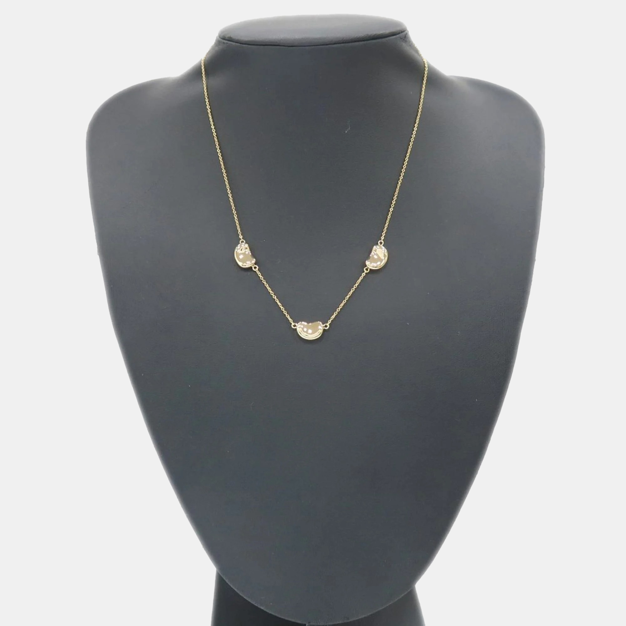 

Tiffany & Co. 18K Yellow Gold 3 Bean Pendant Necklace