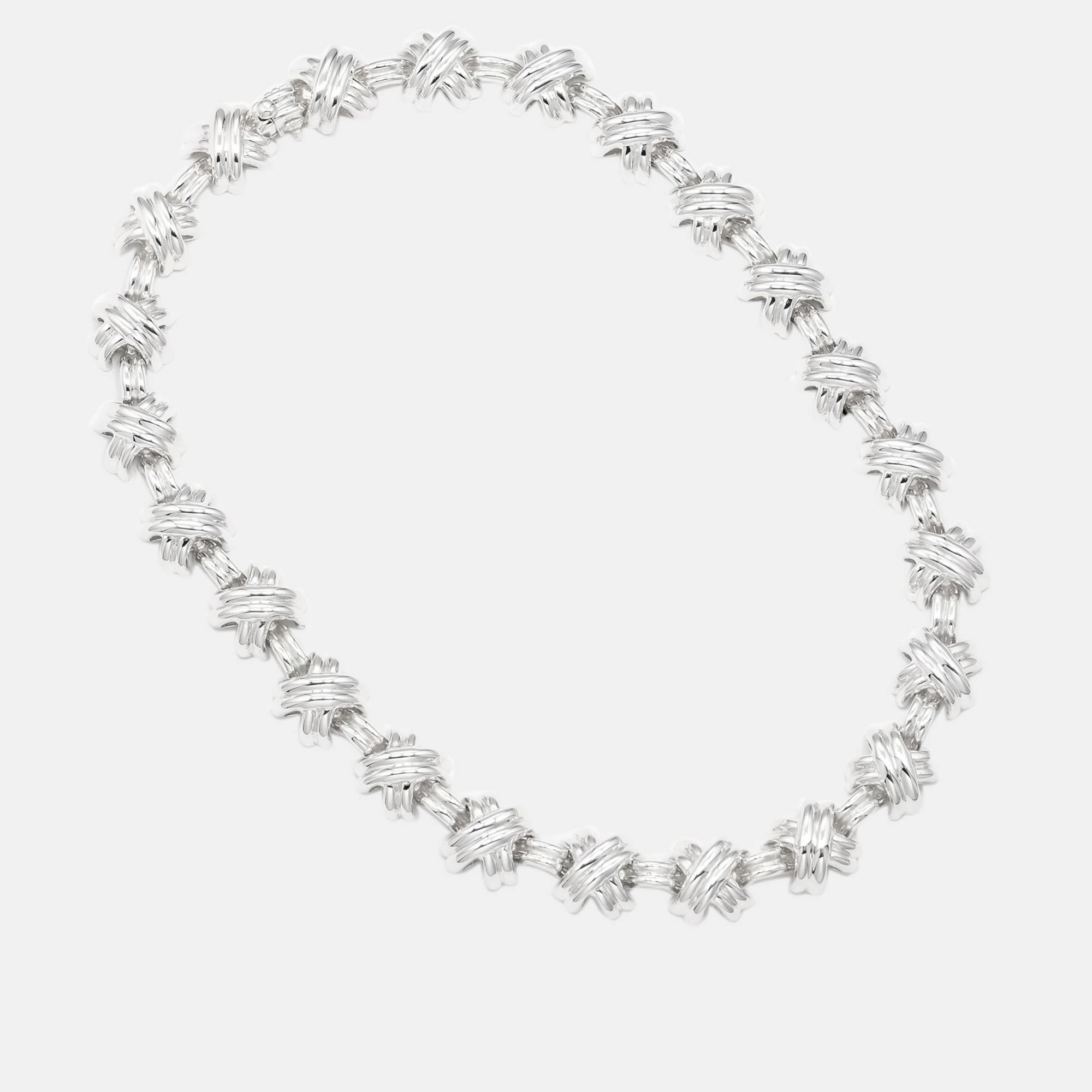 

Tiffany & Co. Silver X Signature Choker Necklace