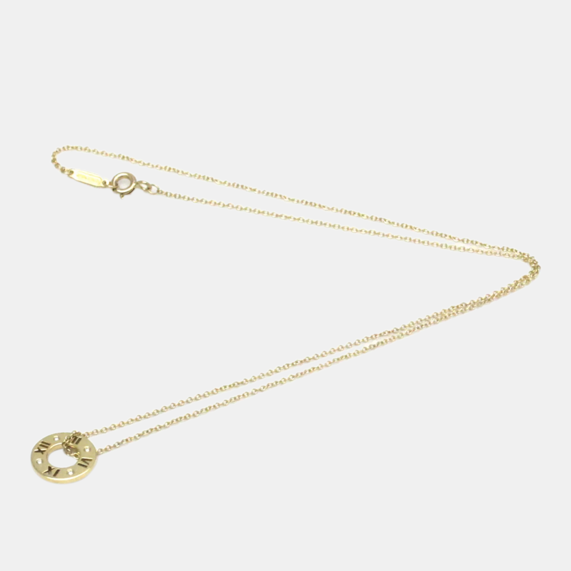 

Tiffany & Co. 18K Yellow Gold and Diamond Atlas Pendant Necklace