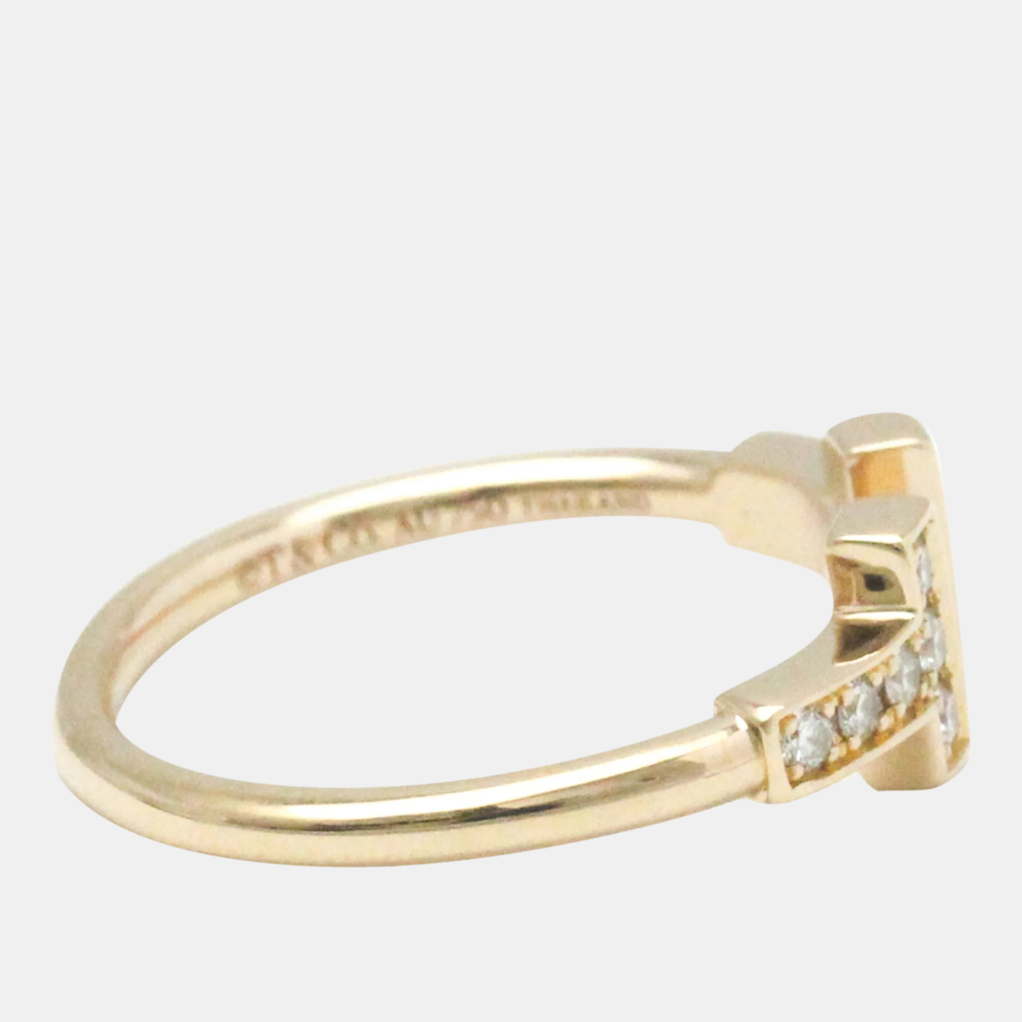 

Tiffany & Co. 18K Rose Gold T Wire Band Ring EU 48