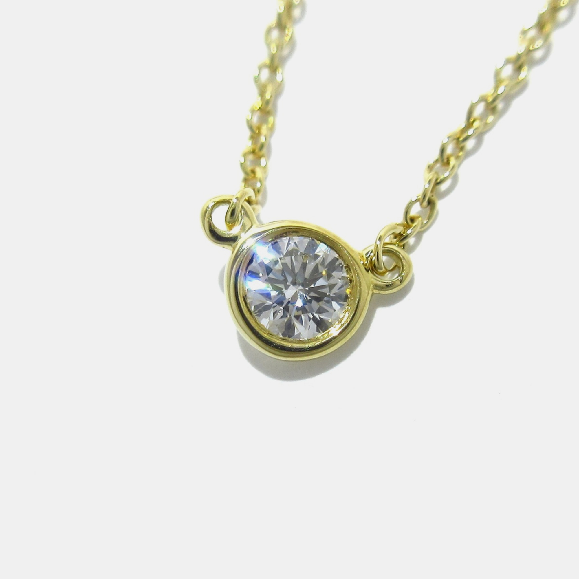 

Tiffany & Co. 18K Yellow Gold and Diamond Elsa Peretti Diamonds By The Yard Pendant Necklace