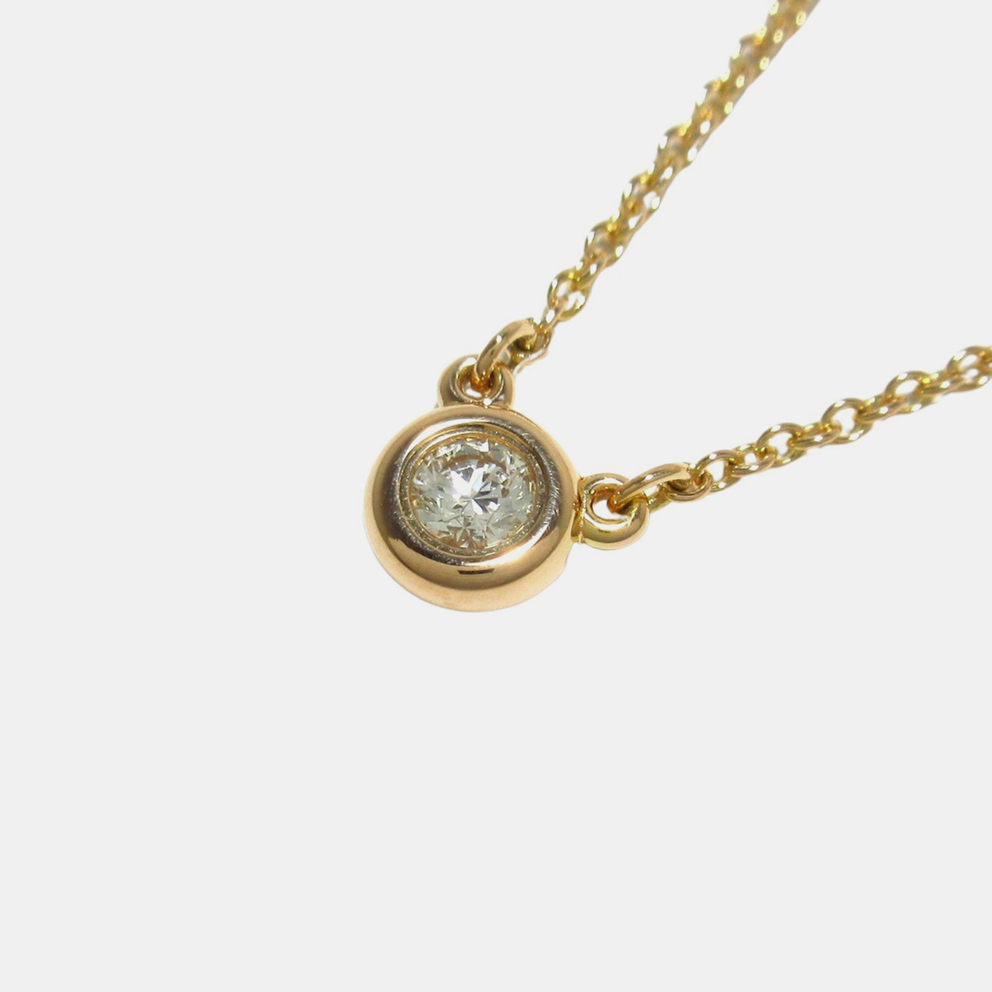 

Tiffany & Co. 18K Rose Gold and Diamond Elsa Peretti Diamonds By The Yard Pendant Necklace