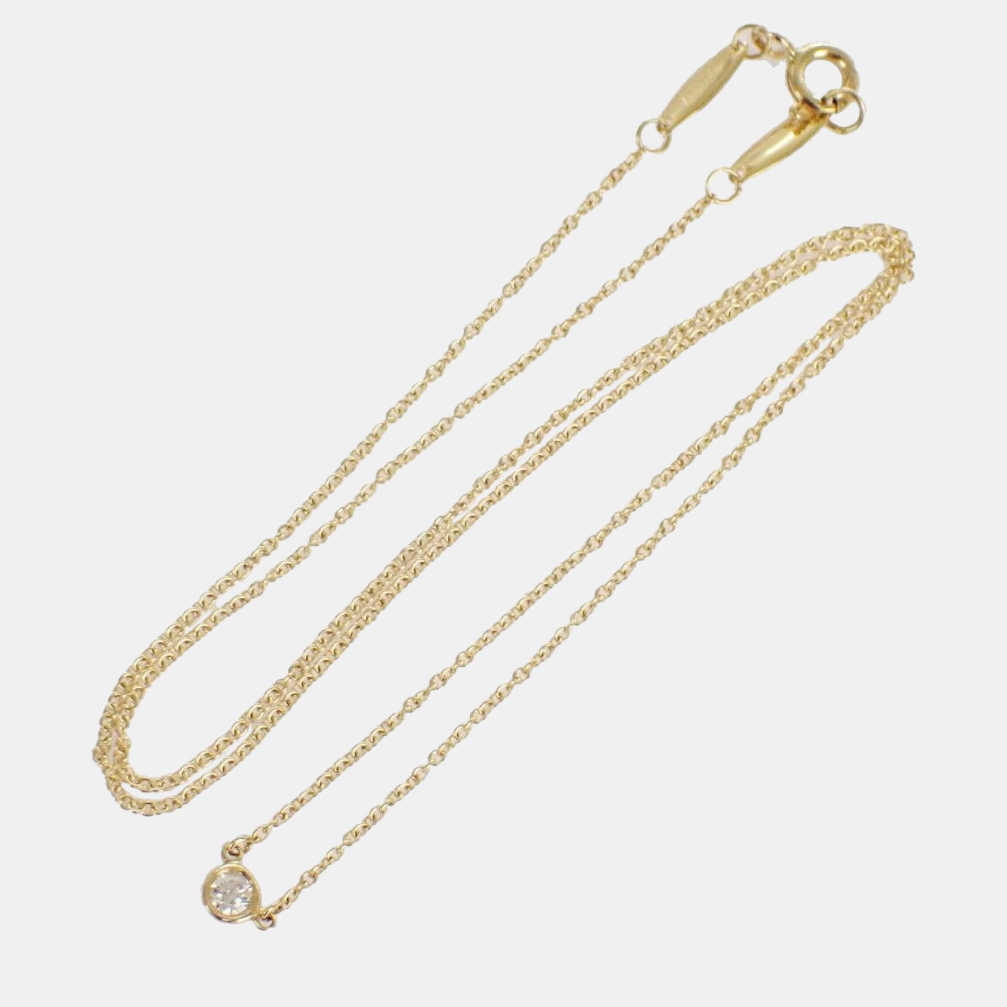 

Tiffany & Co Yellow Gold Diamond By the Yard Necklace