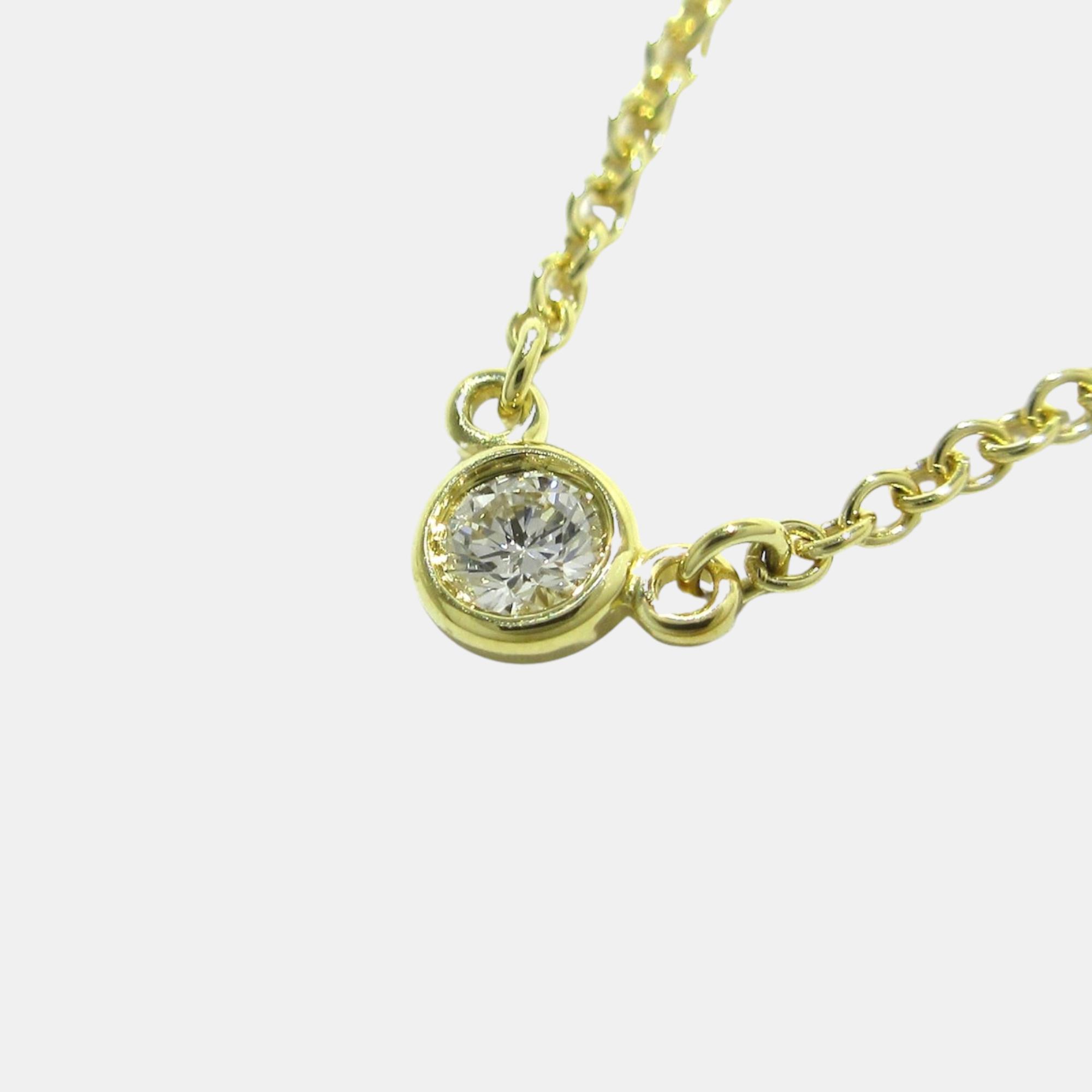 

Tiffany & Co 18K Yellow Gold Diamond By the yard necklace