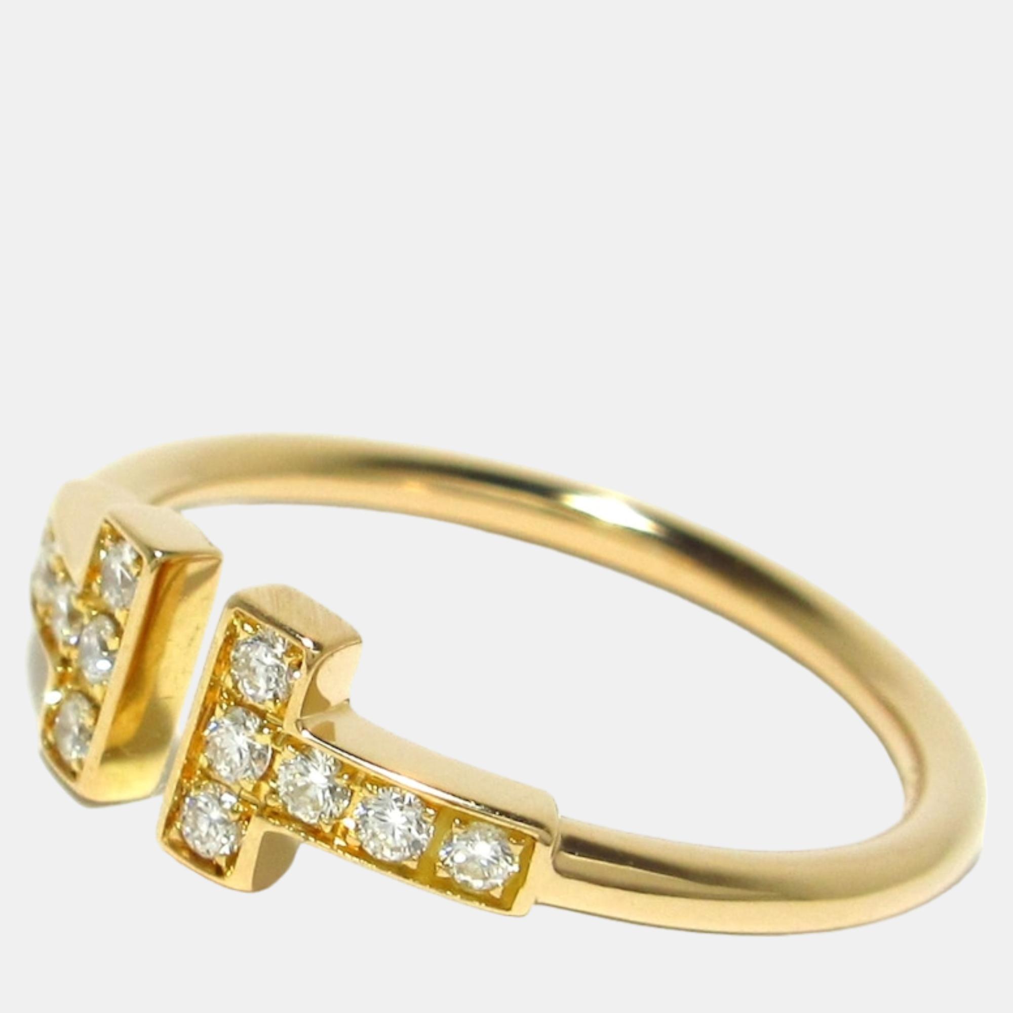 

Tiffany & Co Rose Gold T wire Ring Size