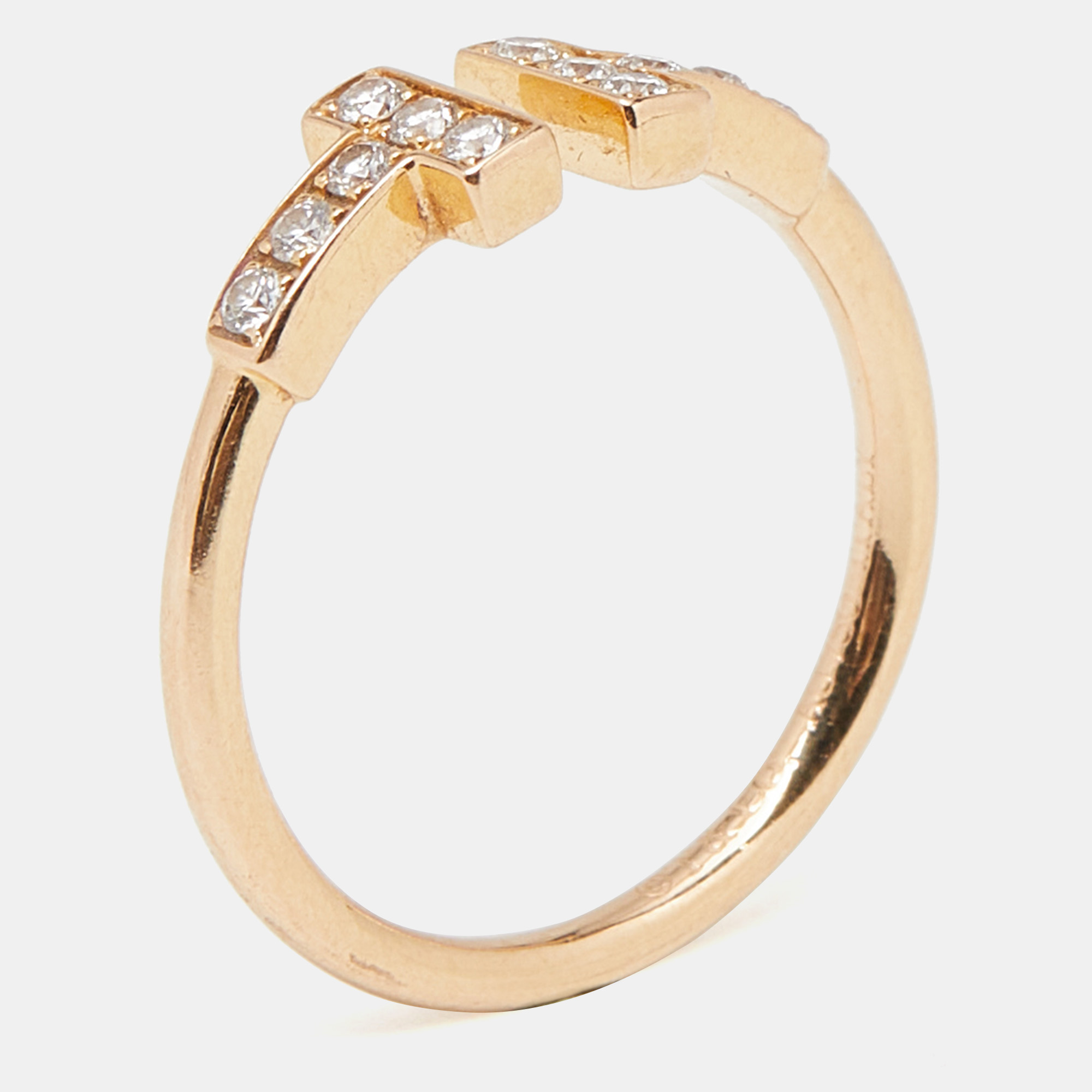 

Tiffany & Co. Twire Diamonds 18k Yellow Gold Ring Size