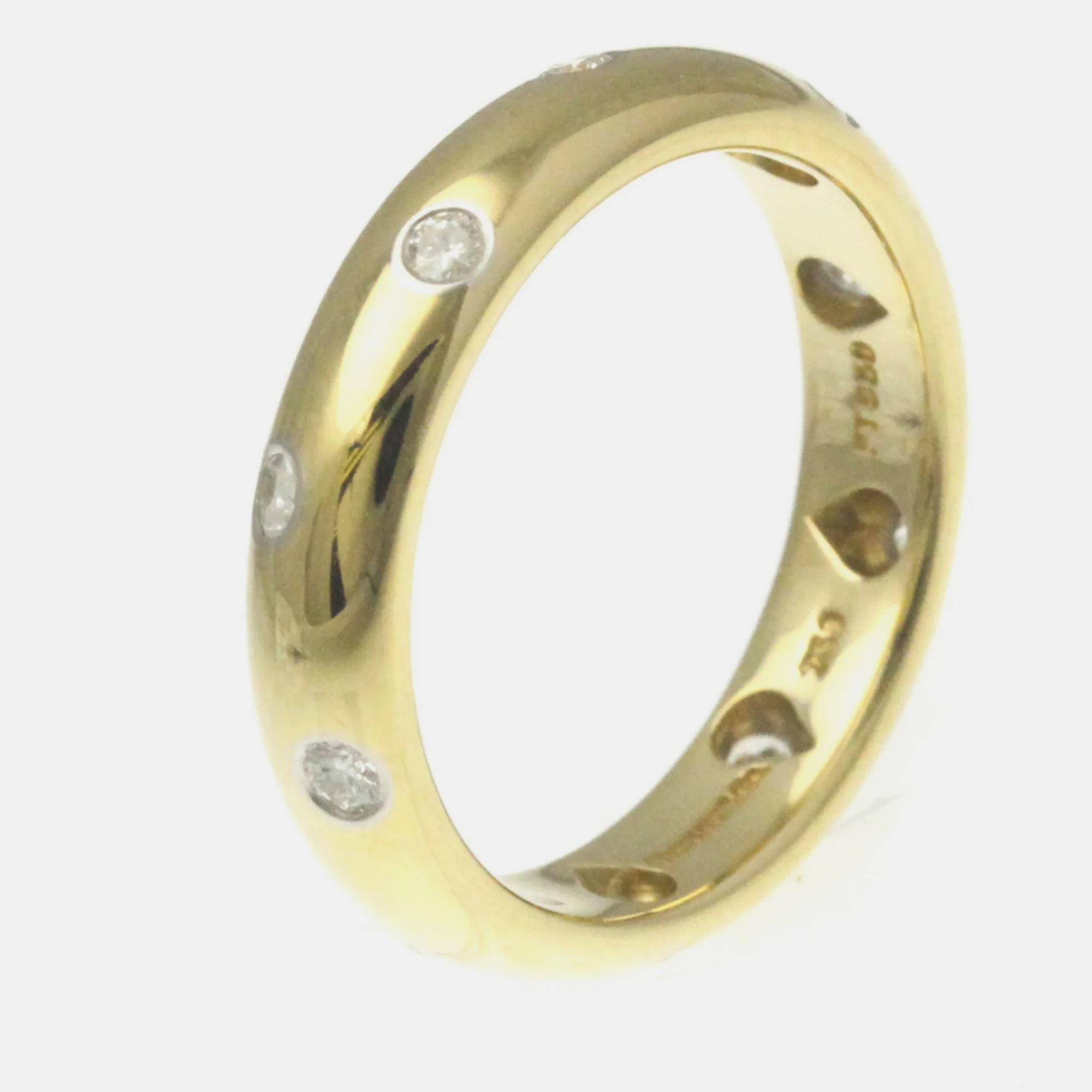 

Tiffany & Co. 18K Yellow Gold and Diamond Etoile Band Ring EU 51