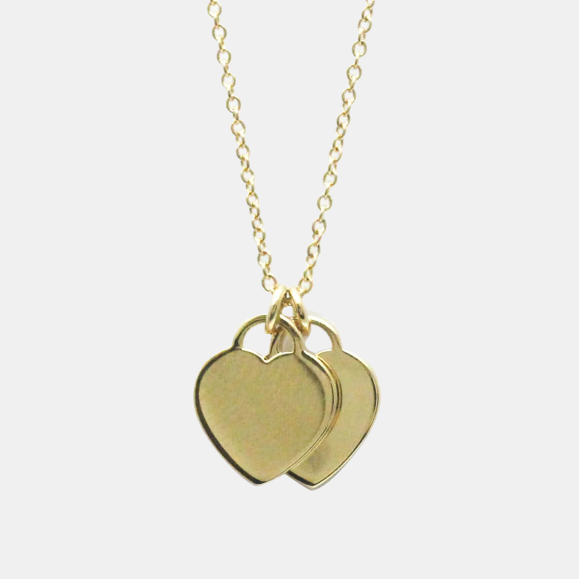 

Tiffany & Co. 18K Yellow Gold Return To Tiffany Double Heart Tag Pendant Necklace