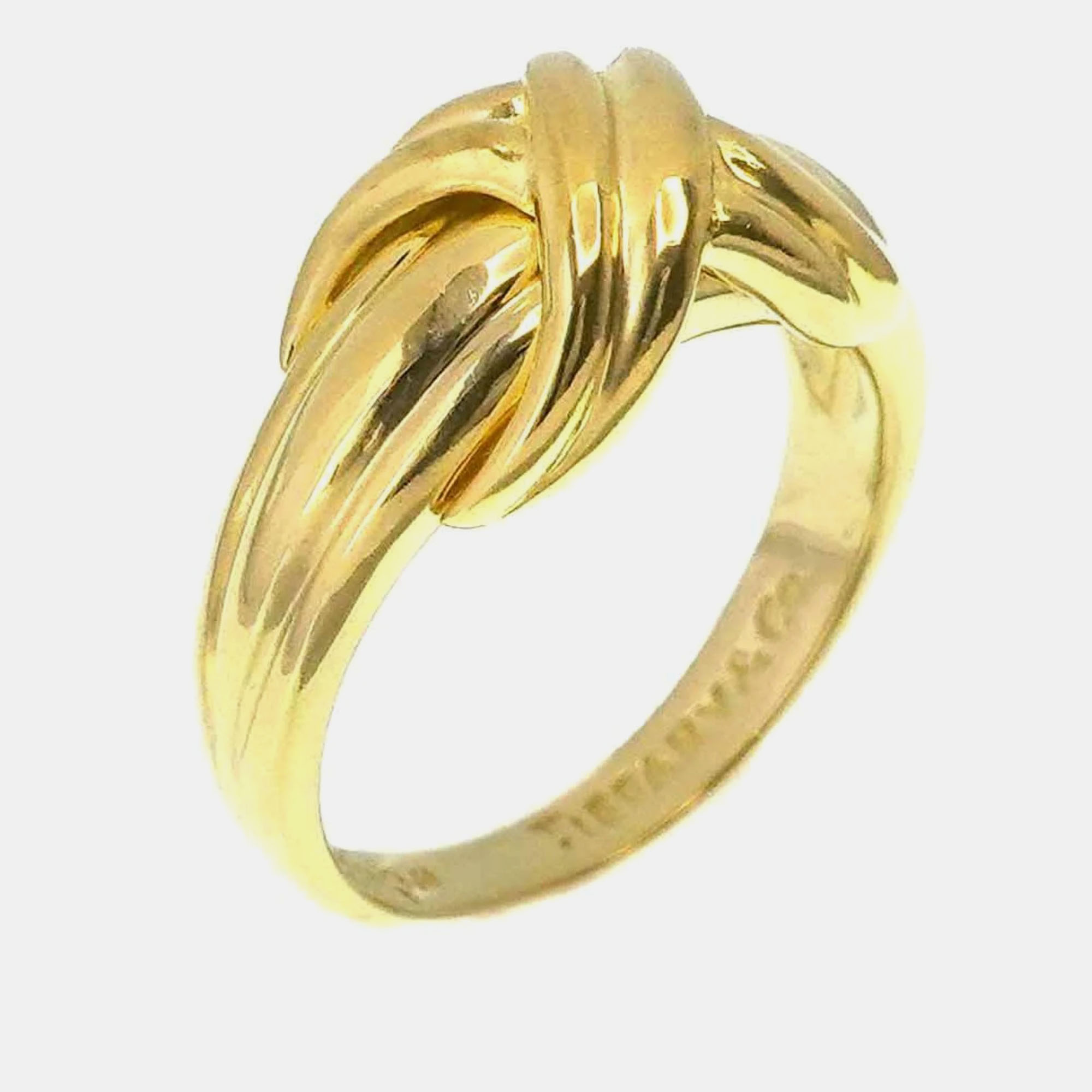 

Tiffany & Co. 18K Yellow Gold Signature X Band Ring EU 51