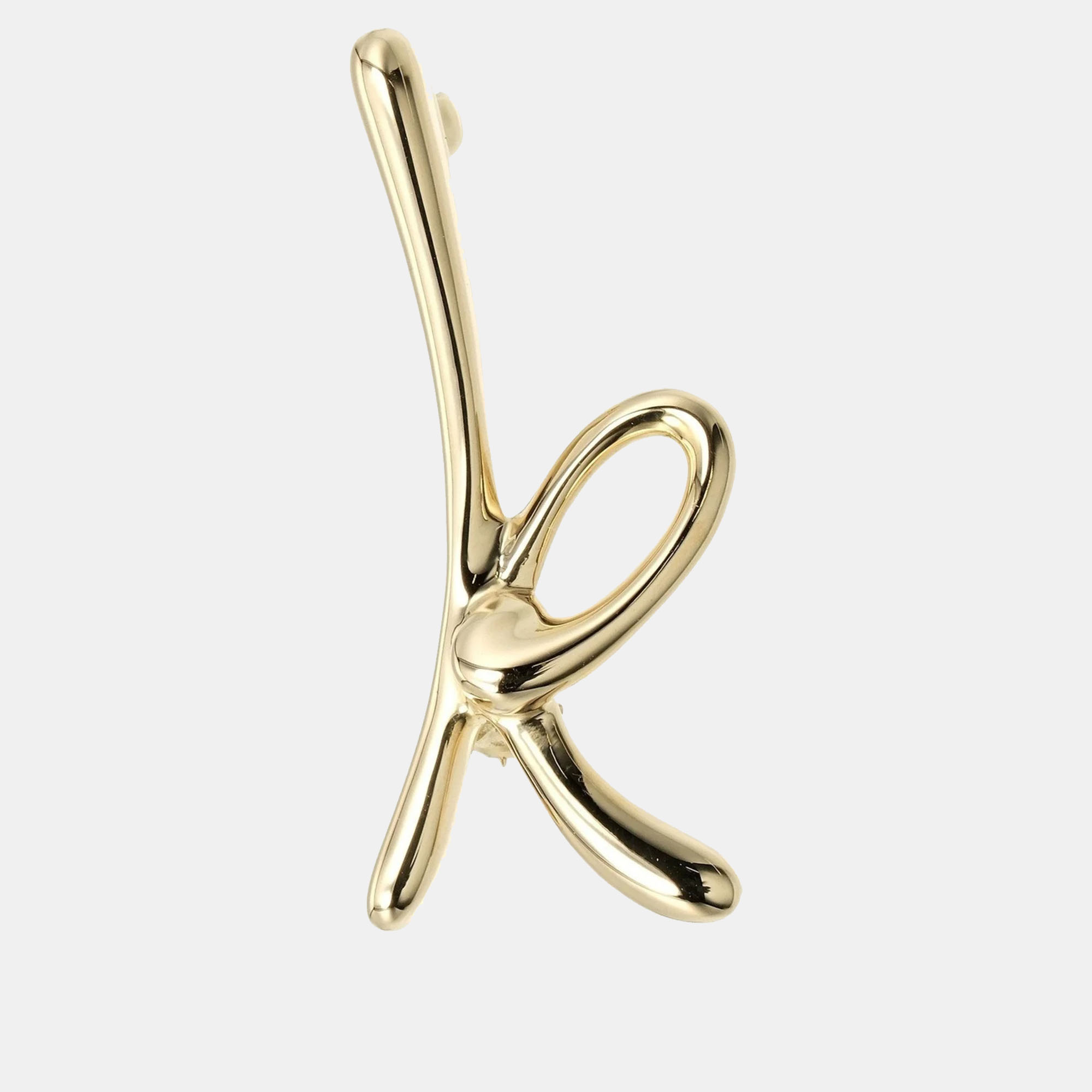 

Tiffany & Co. 18K Yellow Gold Elsa Peretti Initial 'K' Brooch Pin