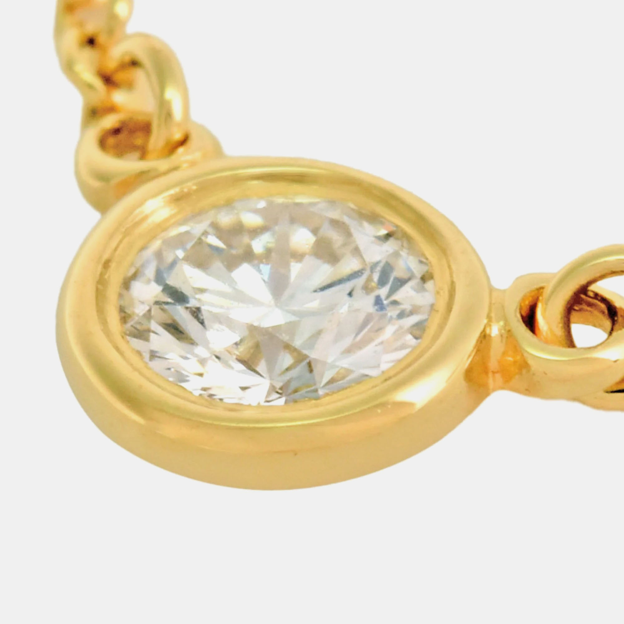 

Tiffany & Co. 18K Yellow Gold and Diamond Elsa Peretti Diamonds by the Yard Pendant Necklace