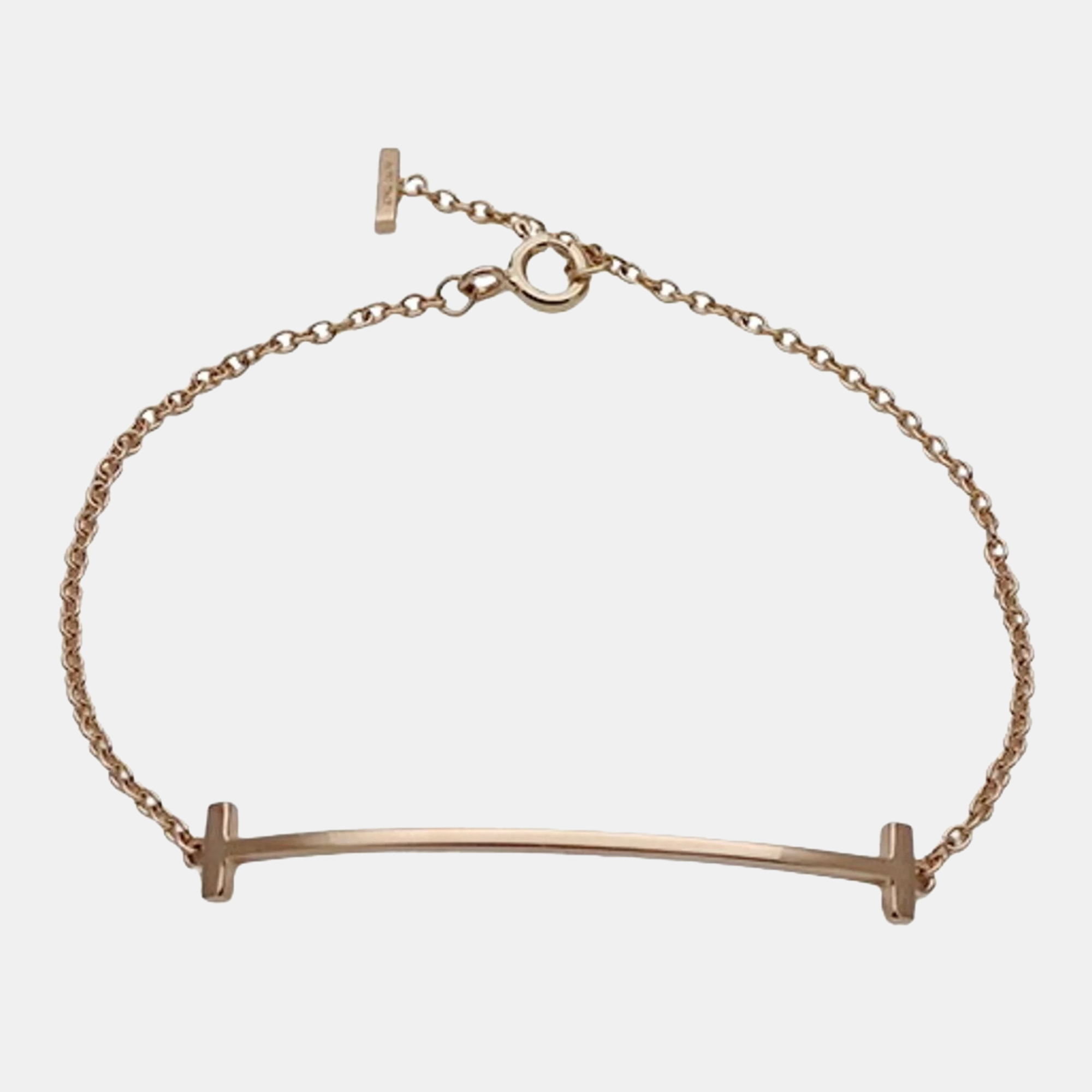 

Tiffany & Co. 18K Rose Gold T Smile Bracelet