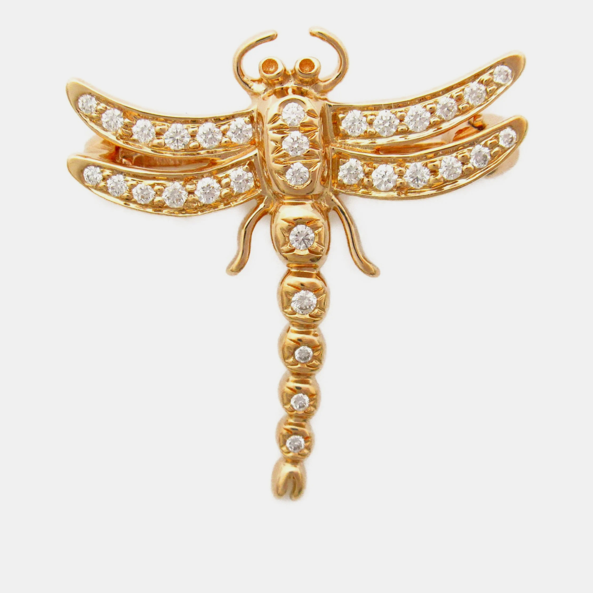 

Tiffany & Co. 18K Rose Gold and Diamond Dragonfly Brooch