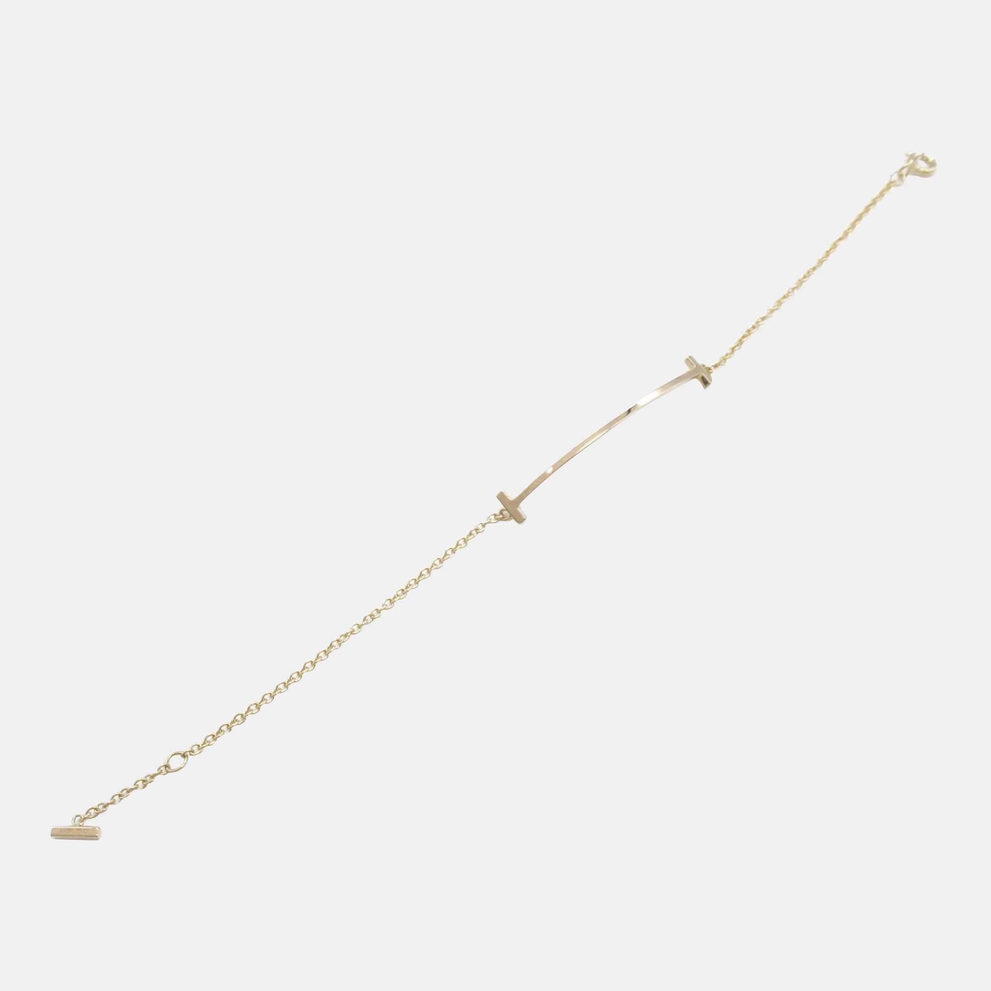 

Tiffany & Co. 18K Rose Gold T Smile Chain Bracelet