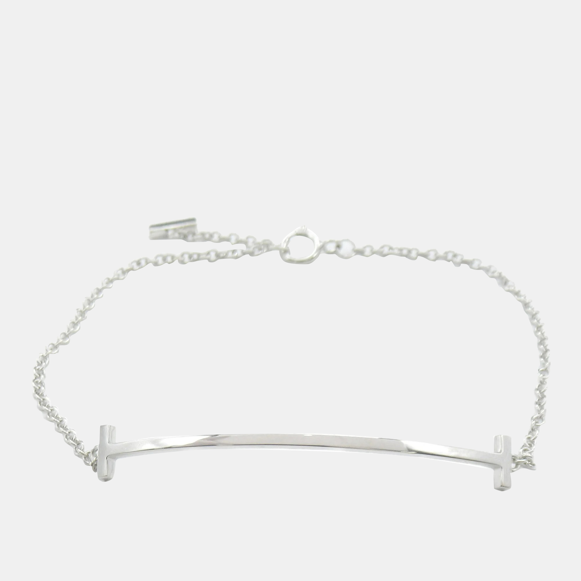 

Tiffany & Co. 18K White Gold T Smile Bracelet