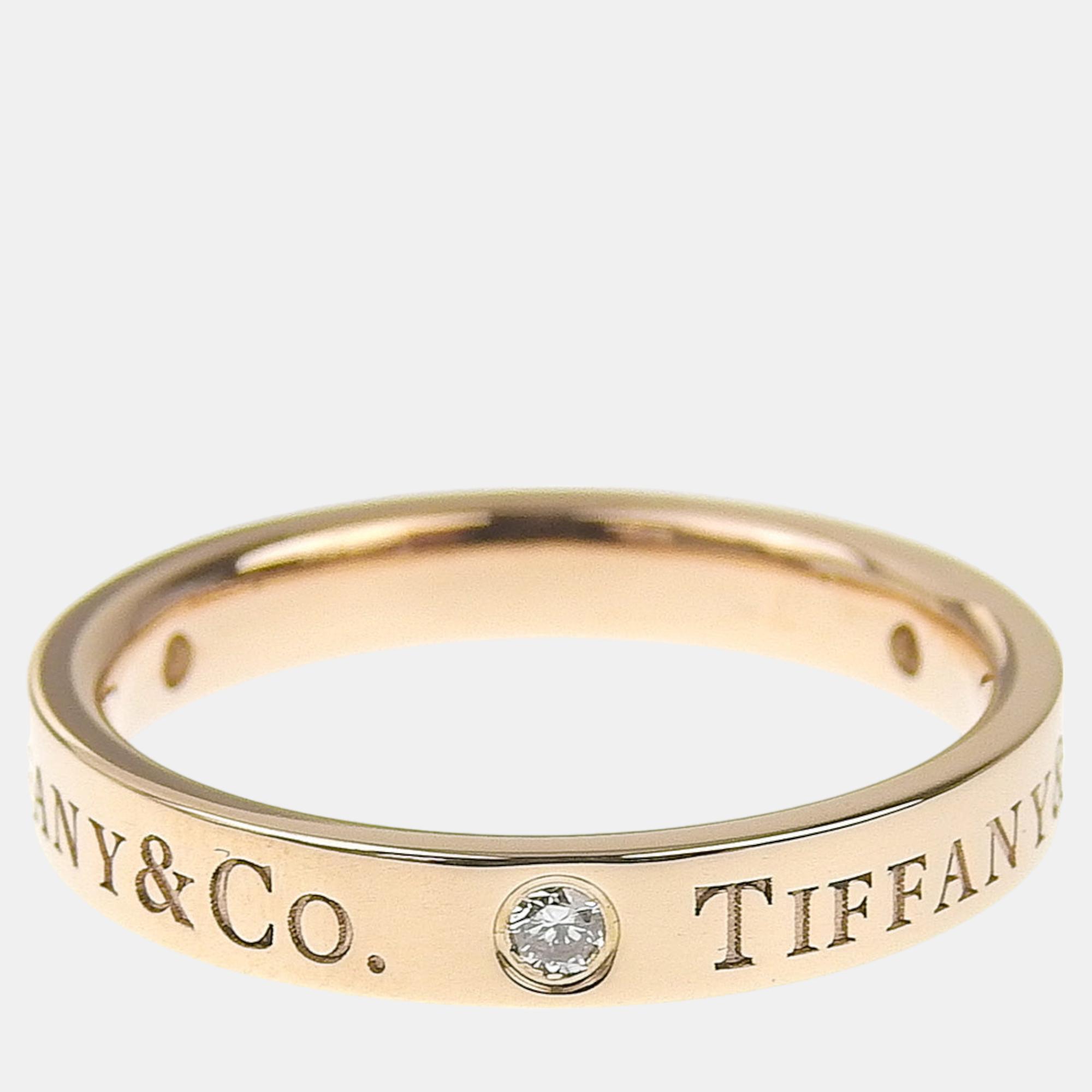 

Tiffany & Co 18K Rose Gold Diamond Ring Size