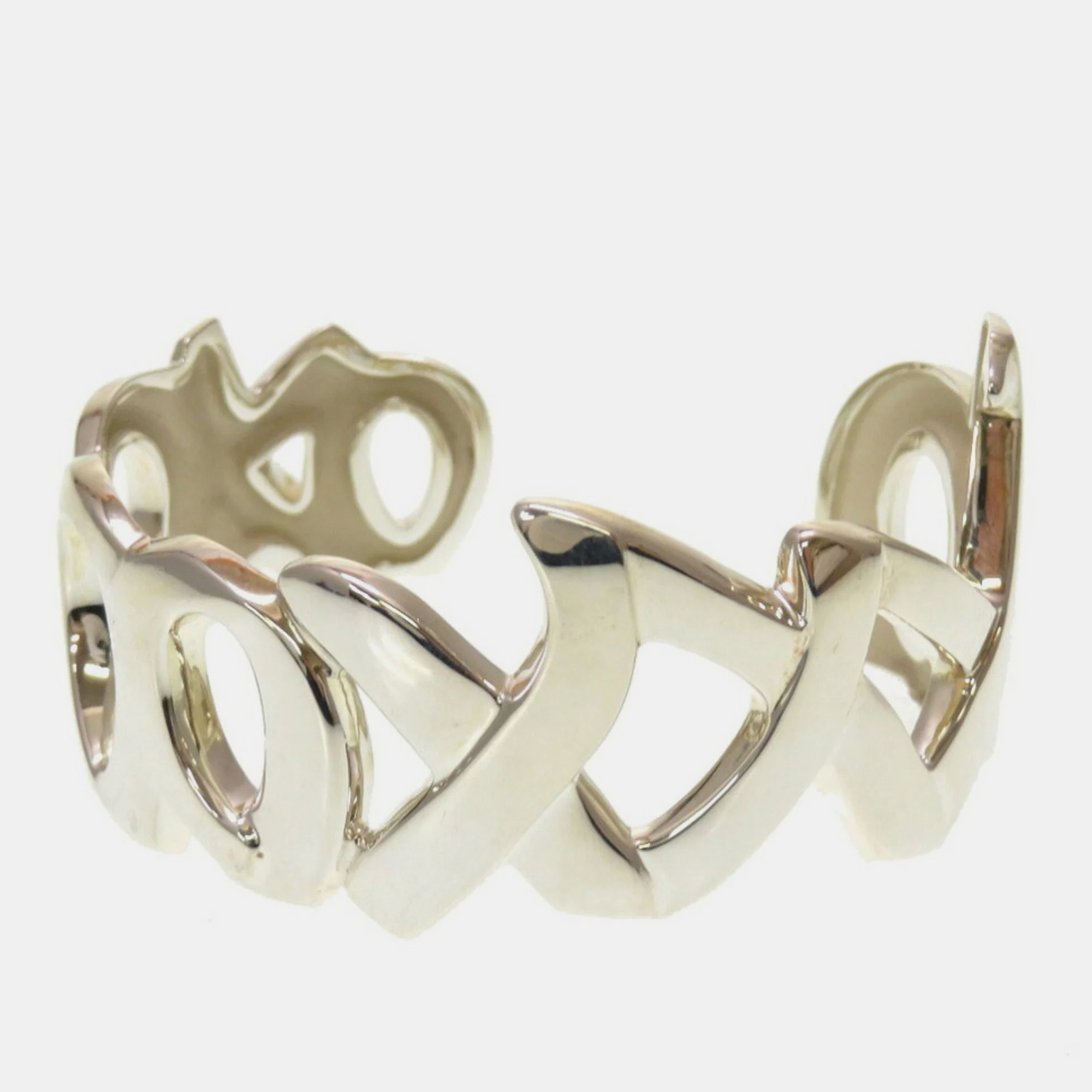 

Tiffany & Co. Sterling Silver Paloma Picasso Graffiti Love & Kisses Cuff Bracelet