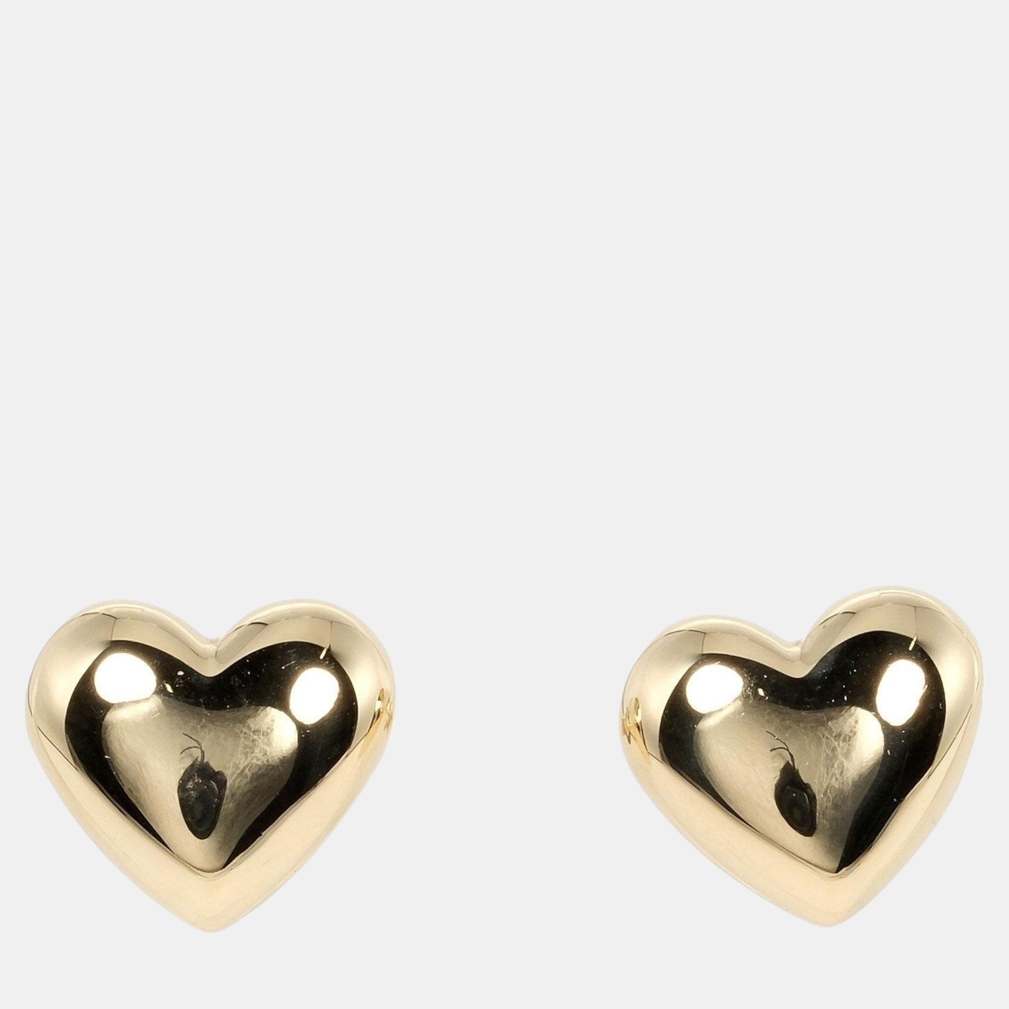 

Tiffany & Co. 18K Yellow Gold Heart Stud Earrings