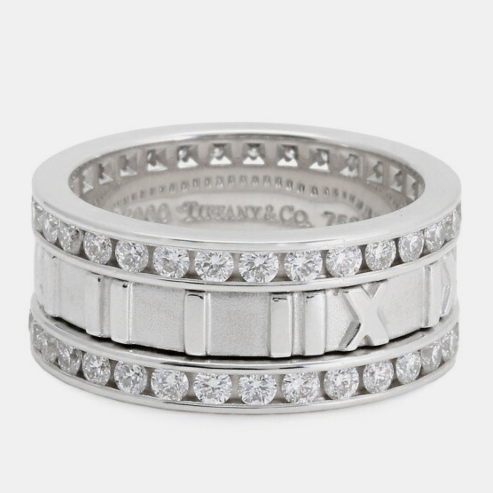 

Tiffany & Co. 18K White Gold Atlas 1.31 ct Diamonds Ring US 11.5