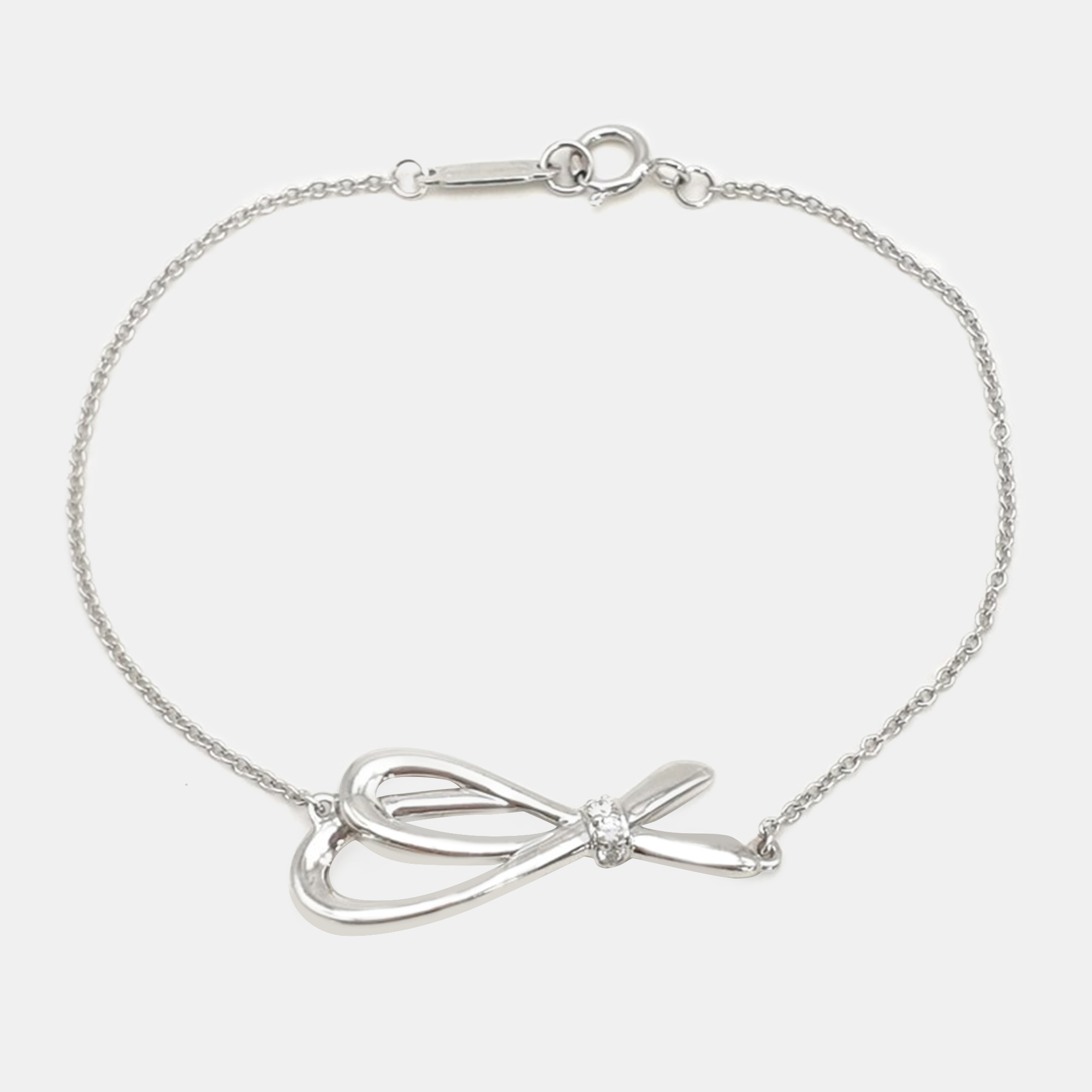 

Tiffany & Co. White Gold Diamond Bow Bracelet