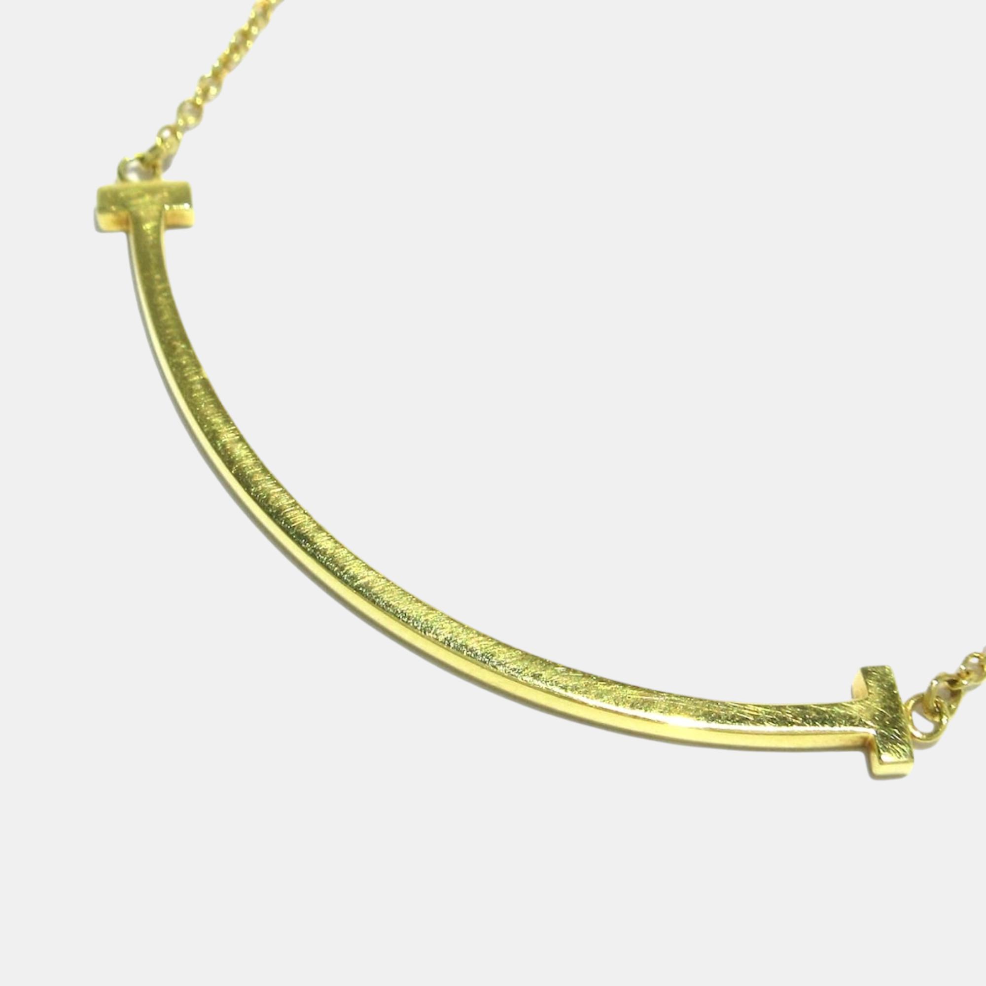 

Tiffany & Co. 18K Yellow Gold T Smile Pendant Necklace