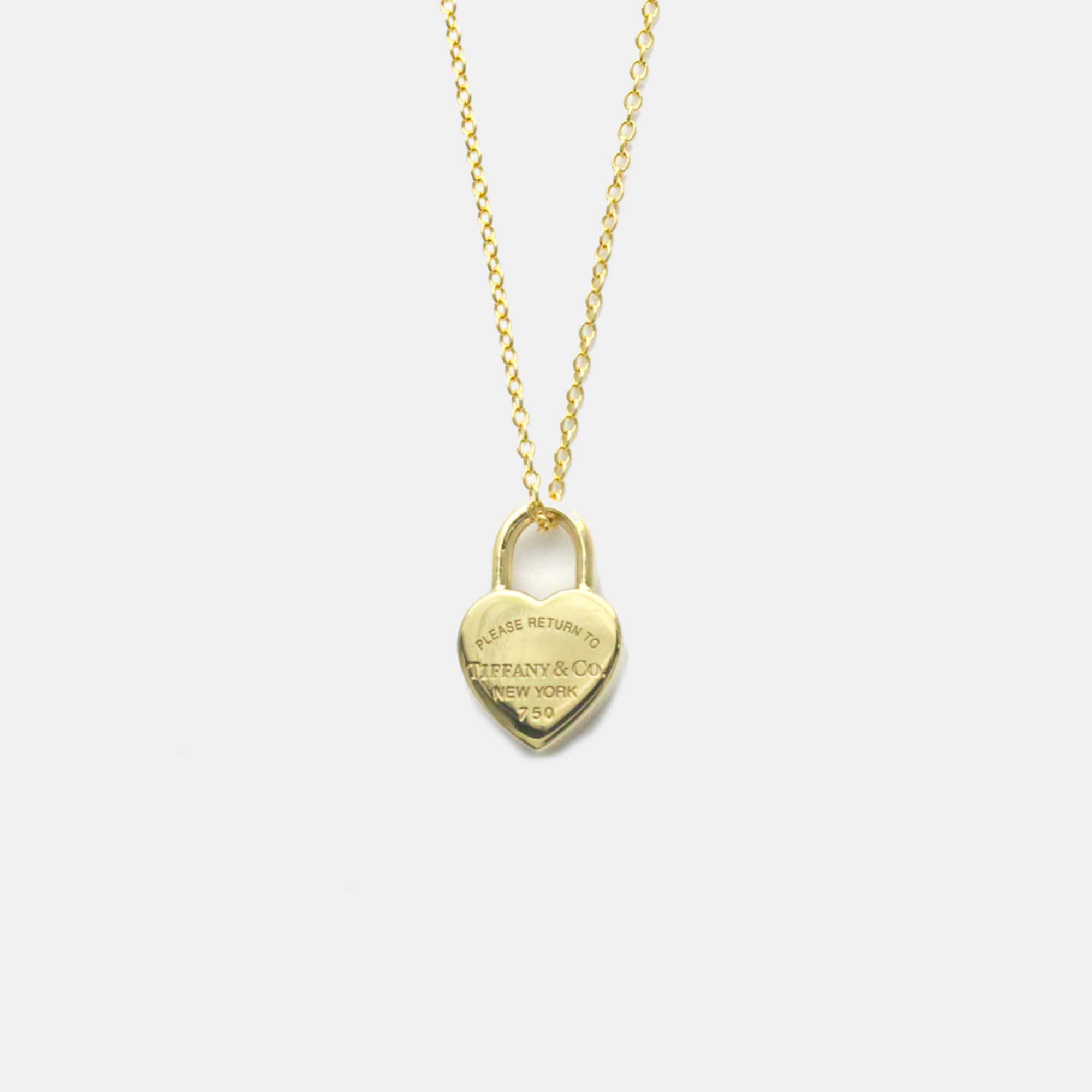 

Tiffany & Co. 18K Yellow Gold Return To Tiffany Heart Tag Pendant Necklace