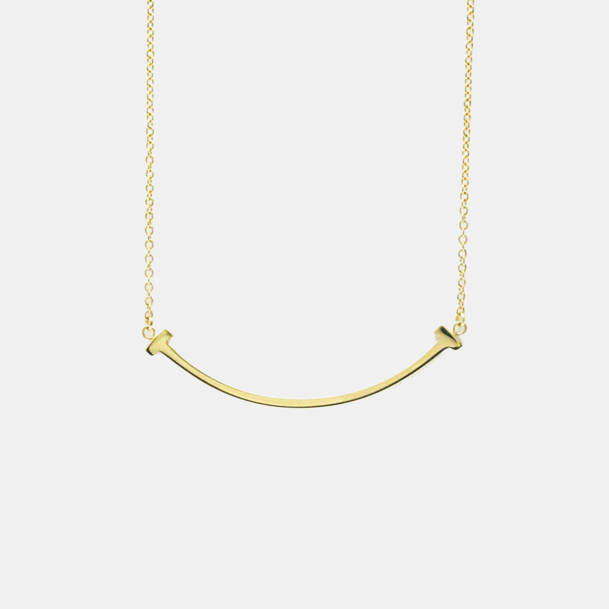 

Tiffany & Co. 18K Yellow Gold T Smile Pendant Necklace