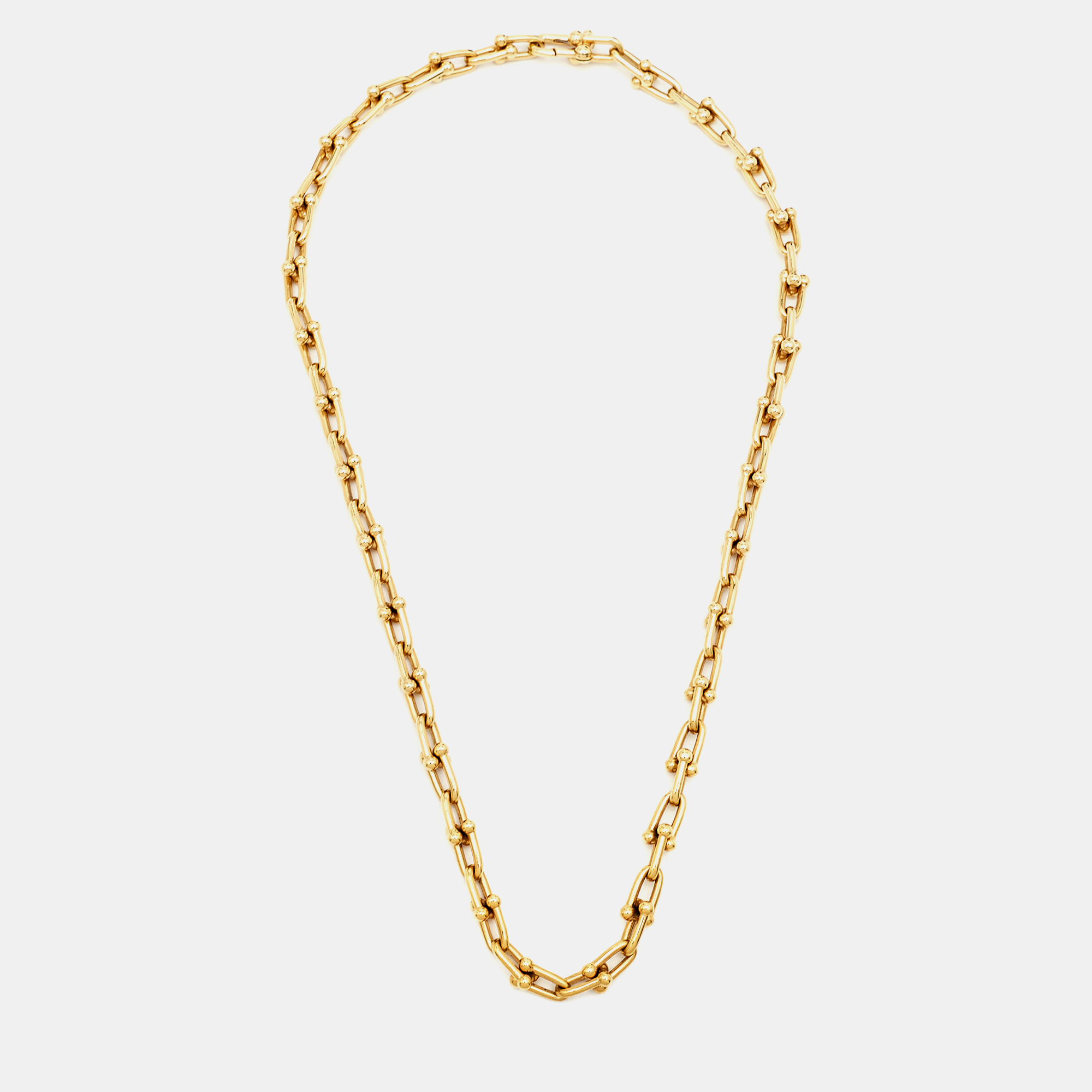 Pre-owned Tiffany & Co Hardwear Medium Link 18k Yellow Gold Necklace