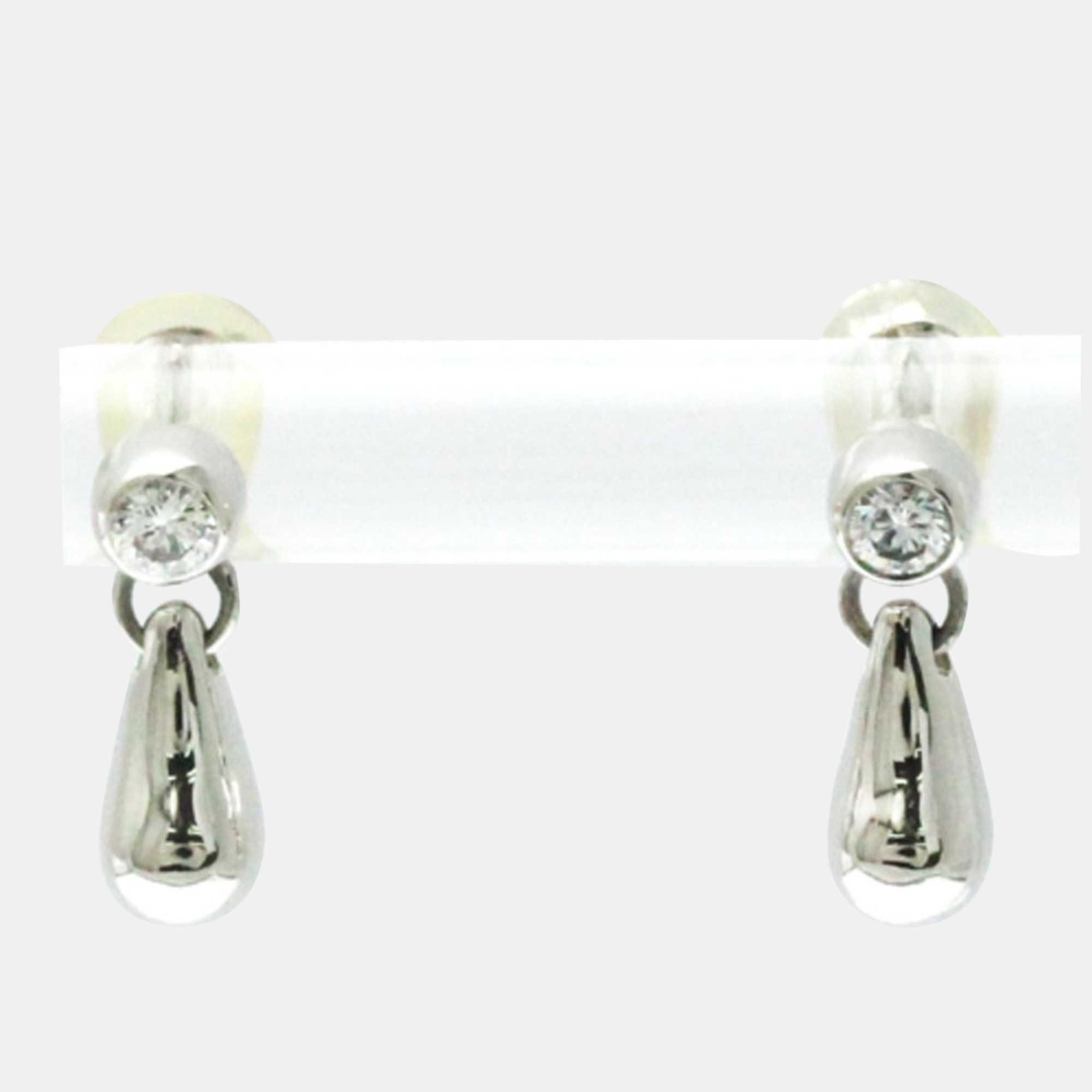 

Tiffany & Co. 18K White Gold and Diamond Elsa Peretti Teardrop Earrings