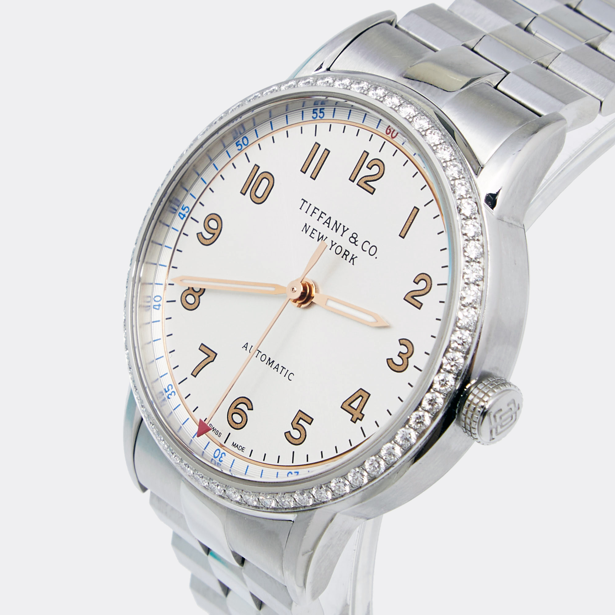 

Tiffany & Co. Silver Stainless Steel Diamond CT60