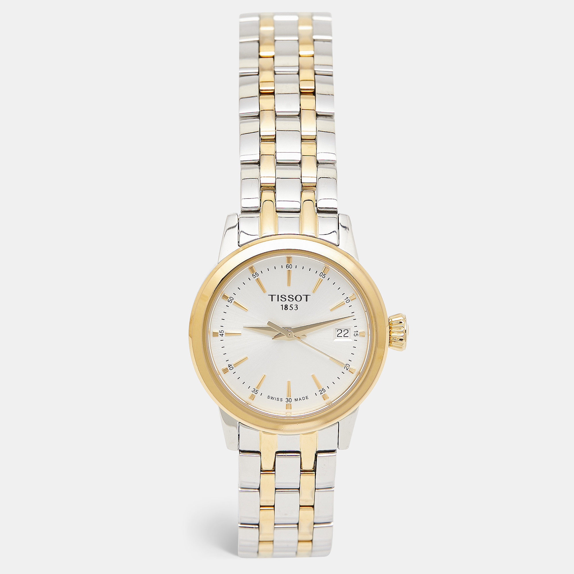 

Tissot Silver Two-Tone Stainless Steel Classic Dream T129.210.22.031.00 Women's Wristwatch